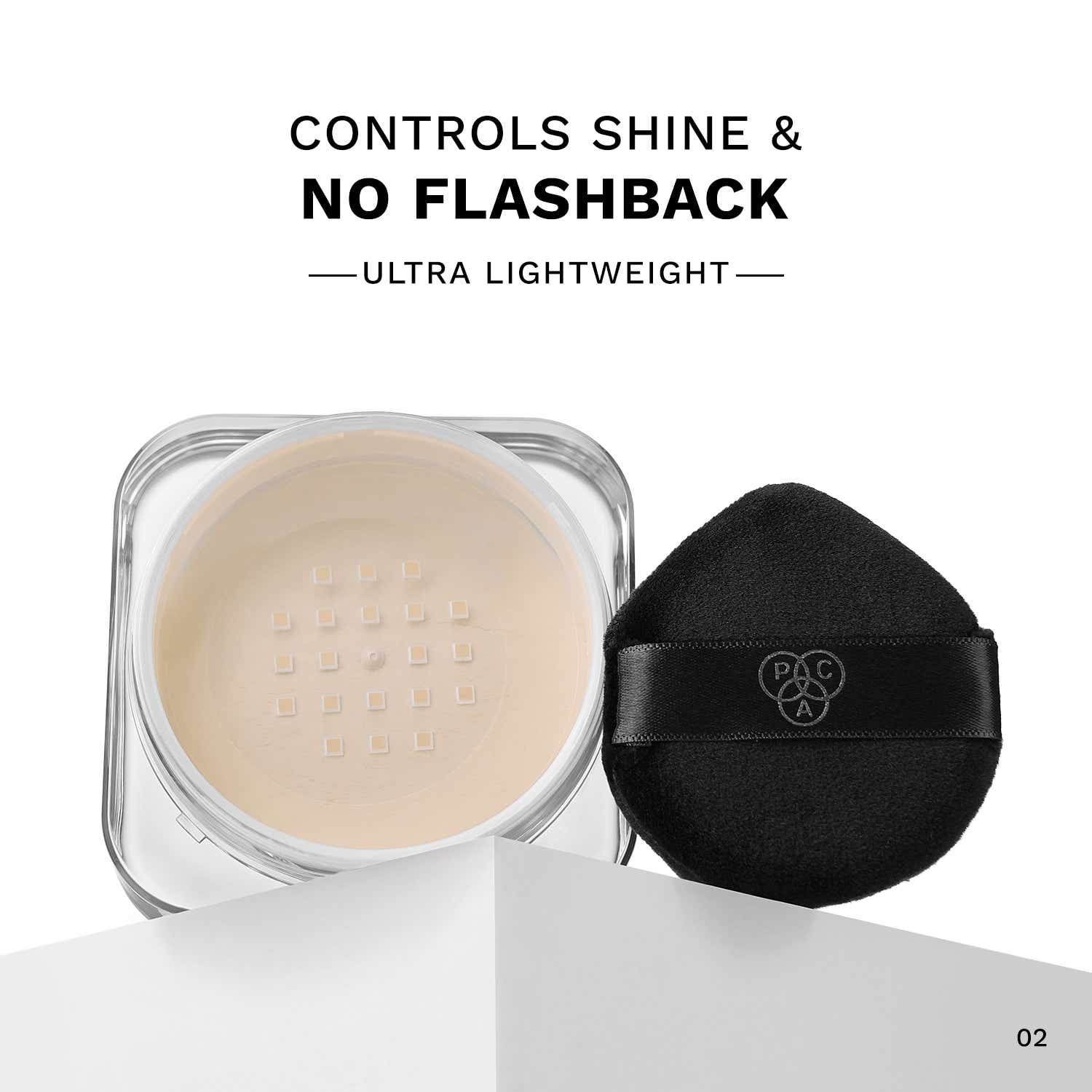 PAC | PAC Translucent Powder - Controls Shine, Prevents Flashbacks, Lightweight - 02 (13 g)