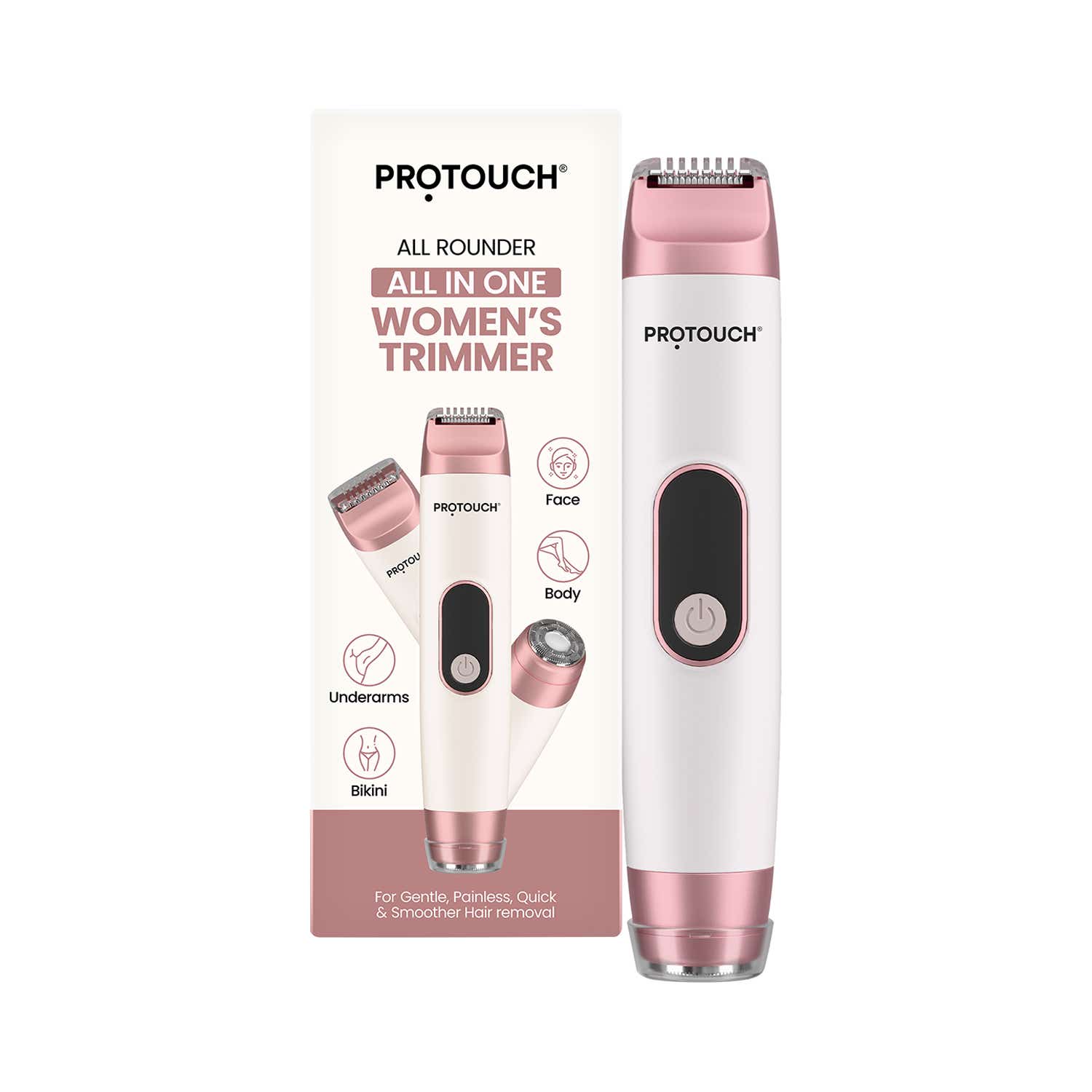 Protouch | Protouch All-In-1 All Rounder Women’s Trimmer & Epilator - Rose Gold