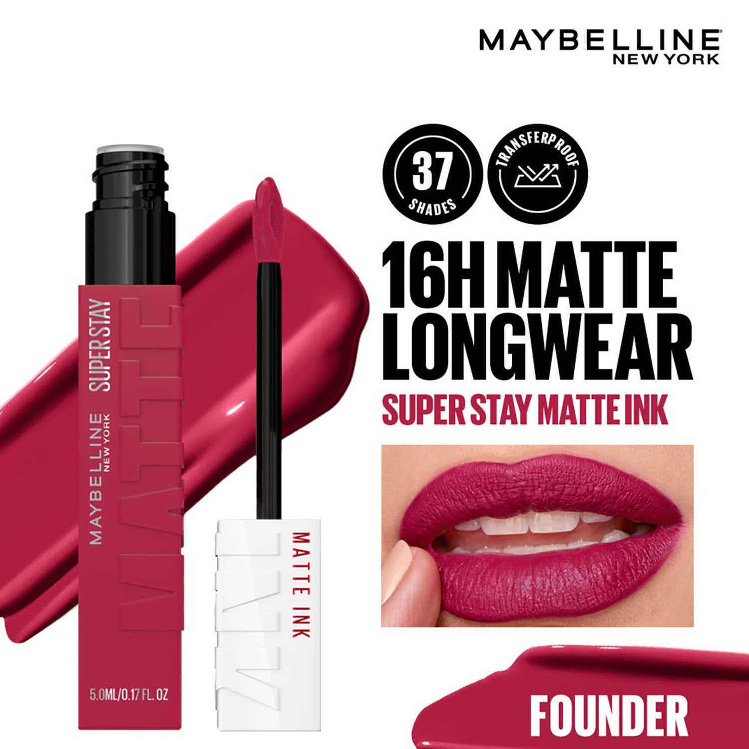 Maybelline New York Super Stay Matte Ink Liquid Lipstick - 115 Founder (5 ml)