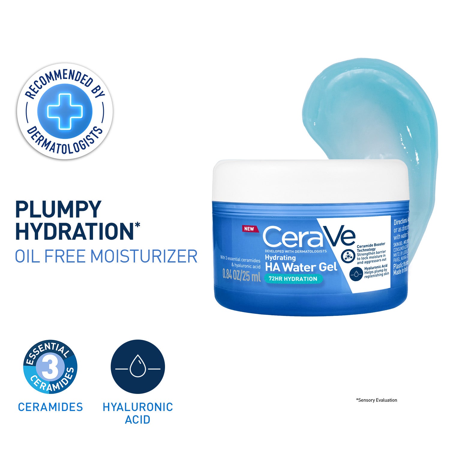 CeraVe | CeraVe HA Water Gel Face Moisturizer With Hyaluronic Acid & Ceramides (25 ml)