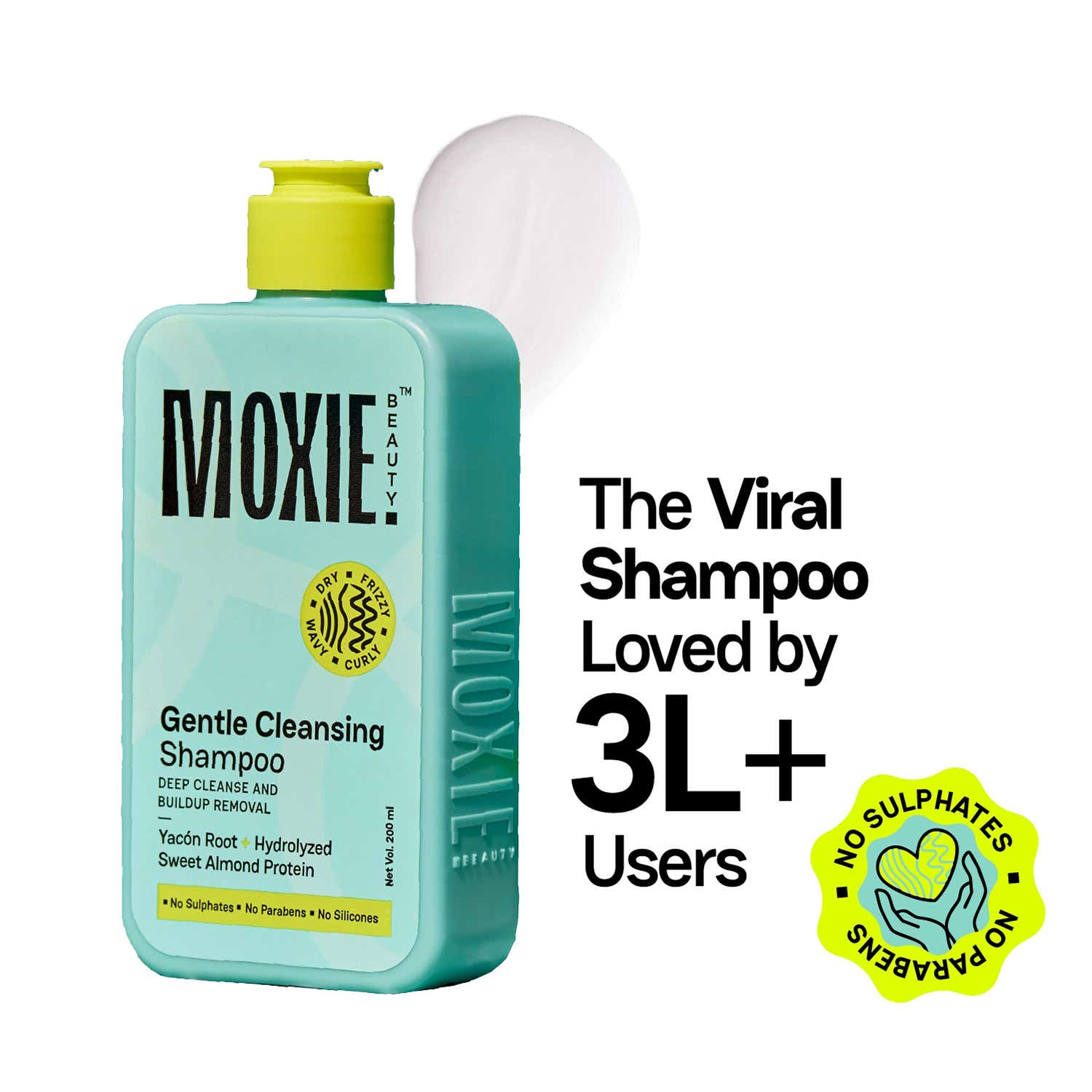 Moxie Beauty | Moxie Beauty Gentle Cleansing Sulphate Free Shampoo For Dry & Frizzy Hair (200 ml)