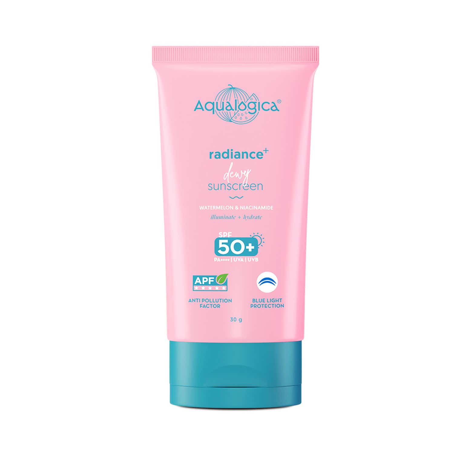 Aqualogica | Aqualogica Radiance+ Dewy Lightweight Sunscreen Gel SPF 50+ PA+++ for Oily & Acne-Prone Skin (30 g)
