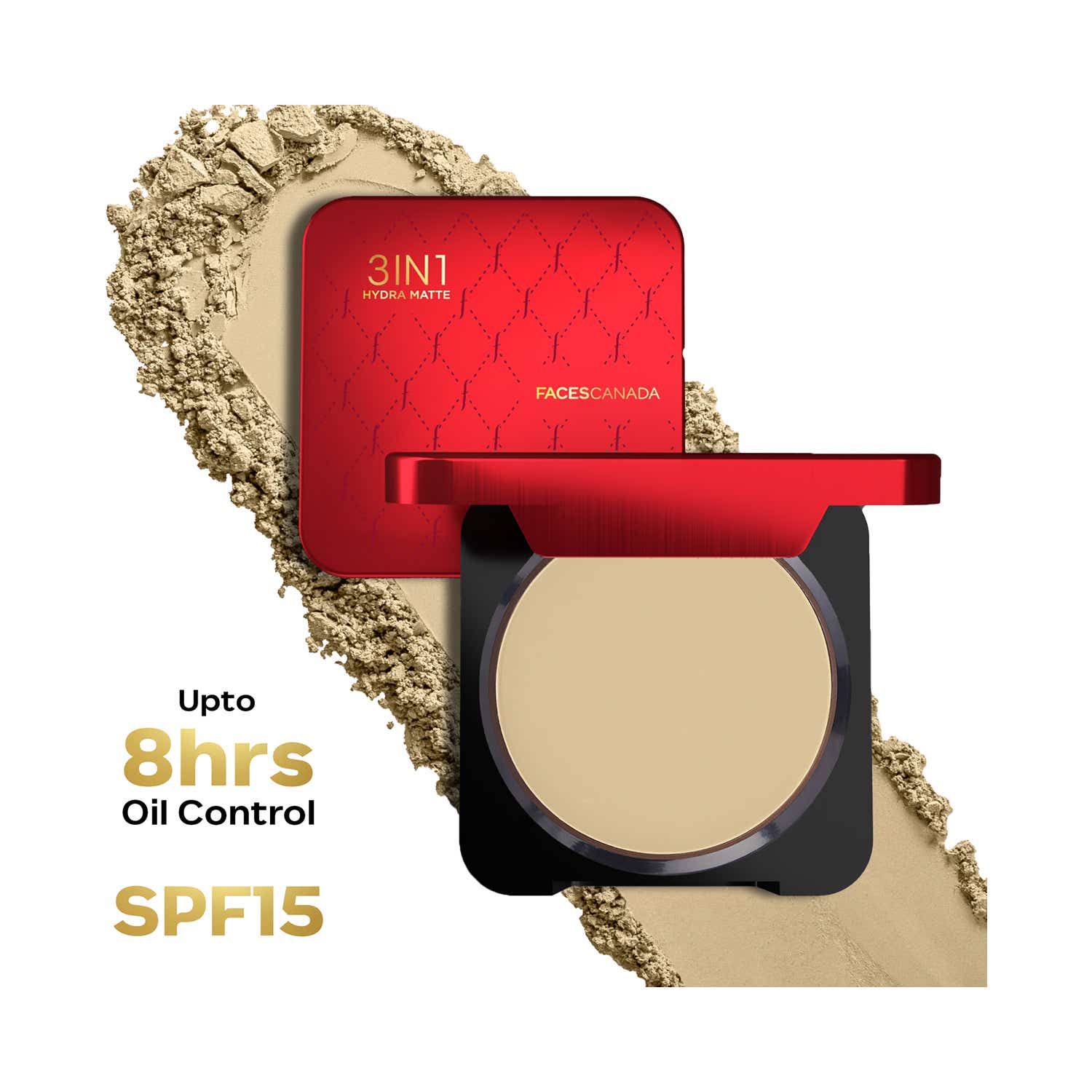 Faces Canada | Faces Canada 3In1 All Day Hydra Matte Compact Powder - Ivory 01 (9 g)