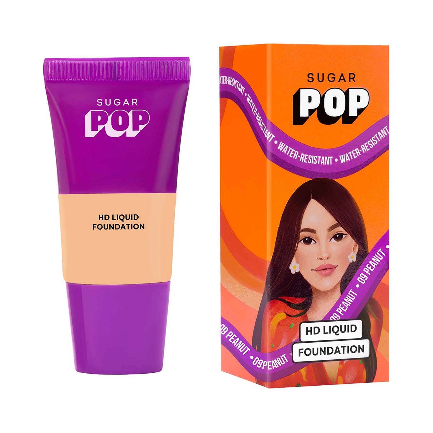 SUGAR POP | SUGAR POP HD Liquid Foundation Tube - 09 Peanut (20 ml)