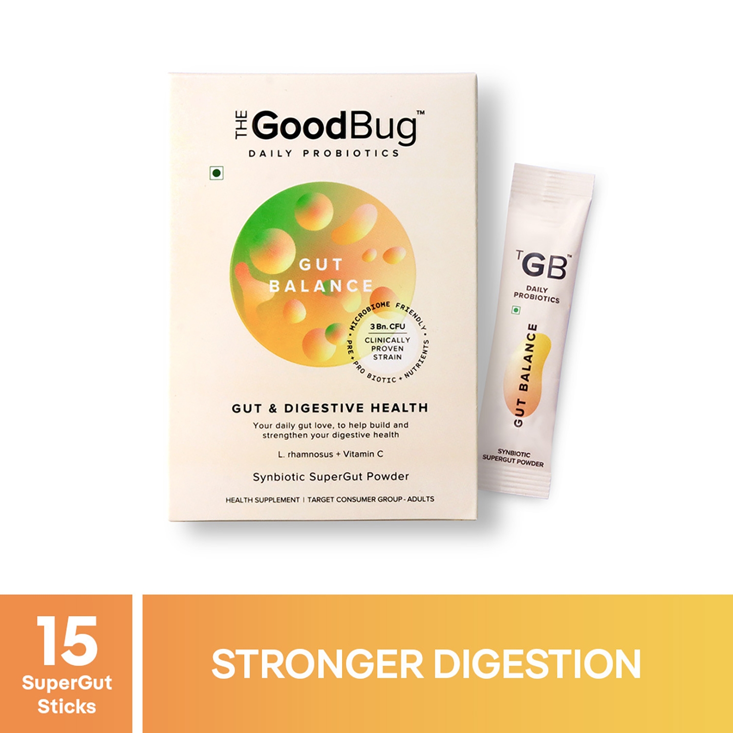 The Good Bug | The Good Bug Gut Balance SuperGut Powder Sachet For Gut & Digestive Health - (15 Pcs)