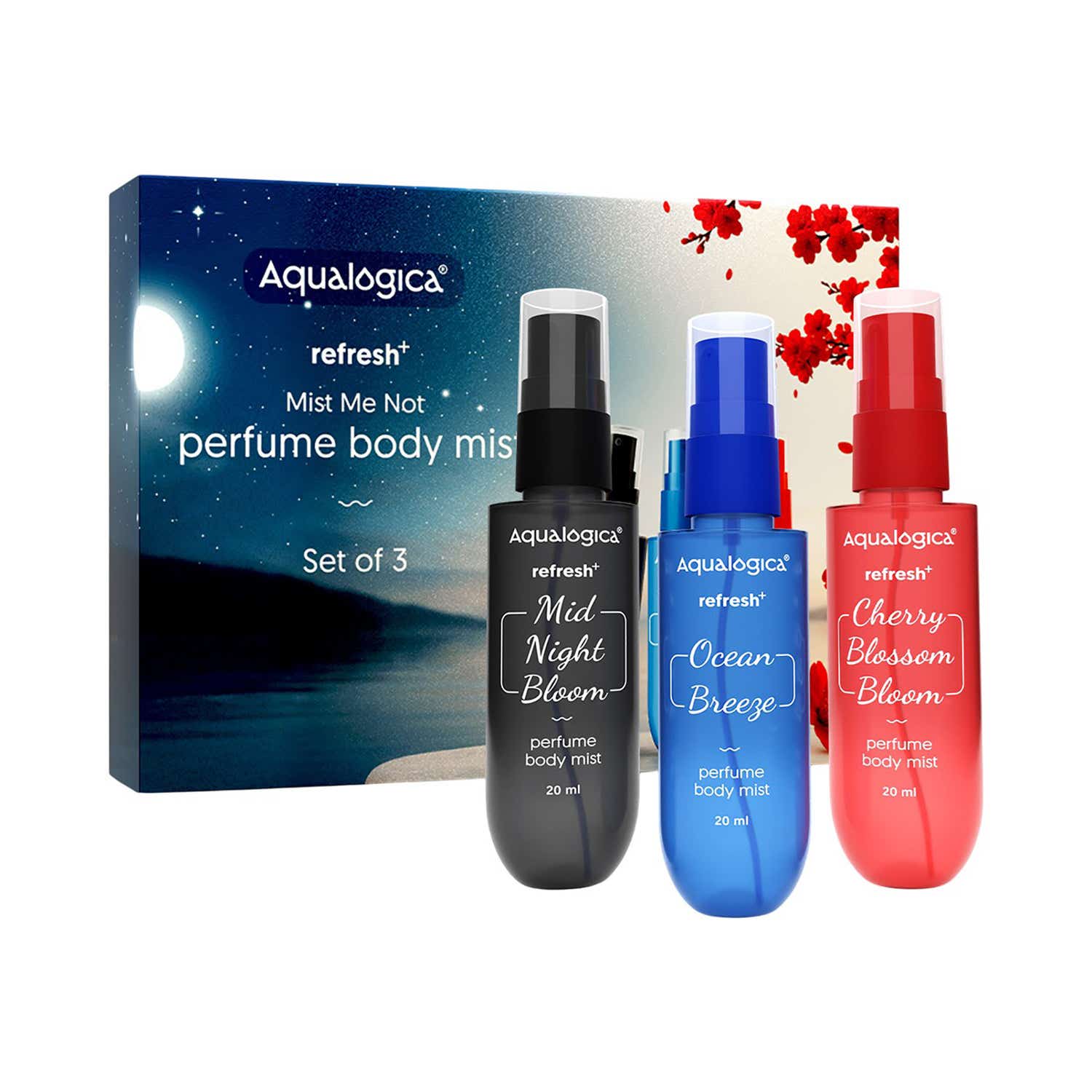 Aqualogica | Aqualogica Refresh+ Mist Me Not Perfume Body Mist Set (3 pcs)