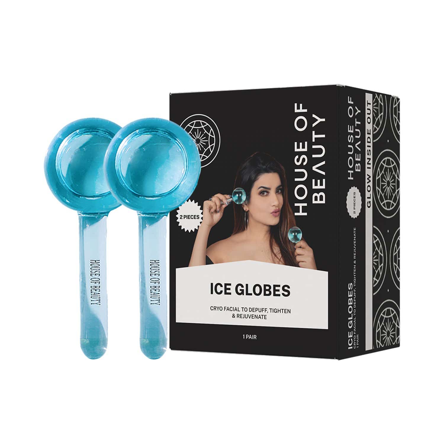 House of Beauty | House of Beauty Ice Globe Blue-Puffy Eyes, Face Lifting, Digital Eyes Stress Reduction (1 Pair)