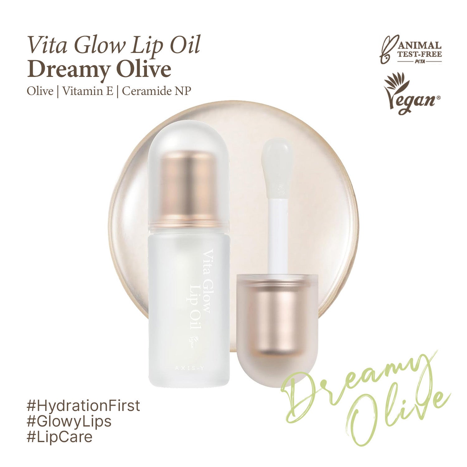 Axis-Y | Axis-Y Vita Glow Lip Oil - Dreamy Olive (4 ml)