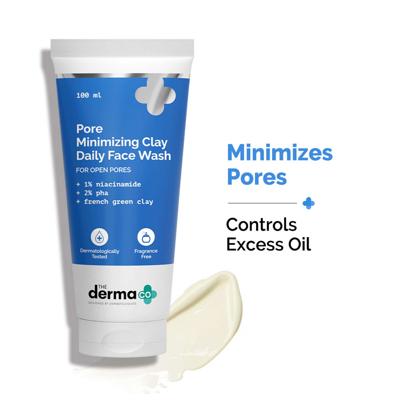 The Derma Co | The Derma Co Pore Minimizing Clay Daily Face Wash (100ml)