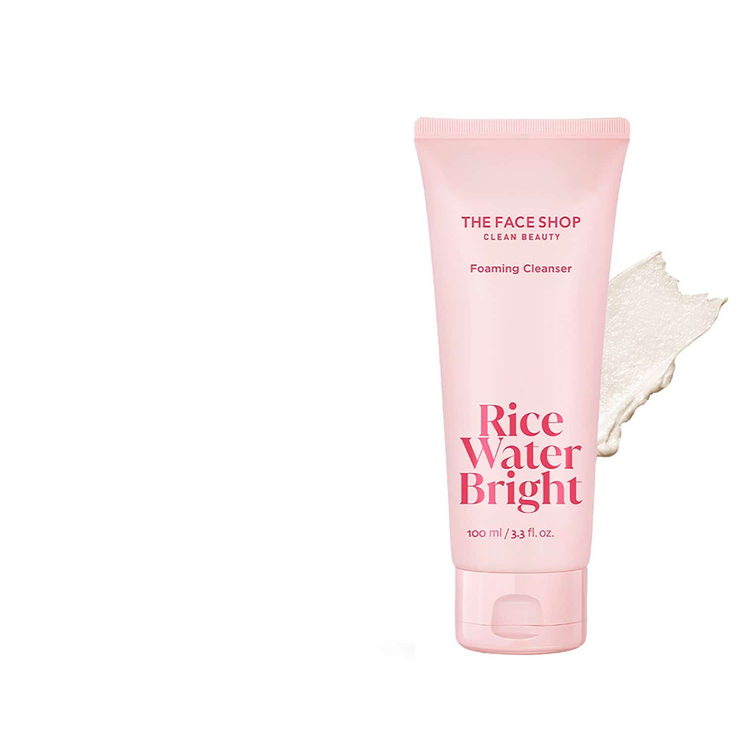 The Face Shop Rice Water Bright Foaming Cleanser - Best Korean Face Wash for Even Tone Skin (100ml)