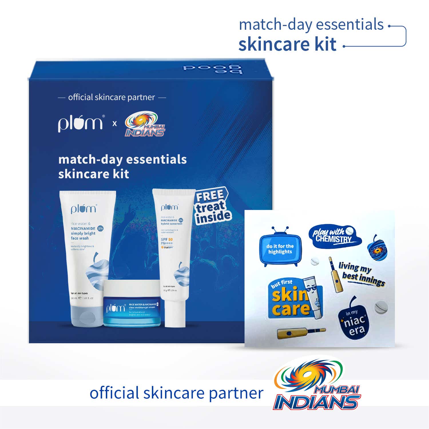 Plum | Plum X Mumbai Indians Match-day Combo CMS routine for beginners