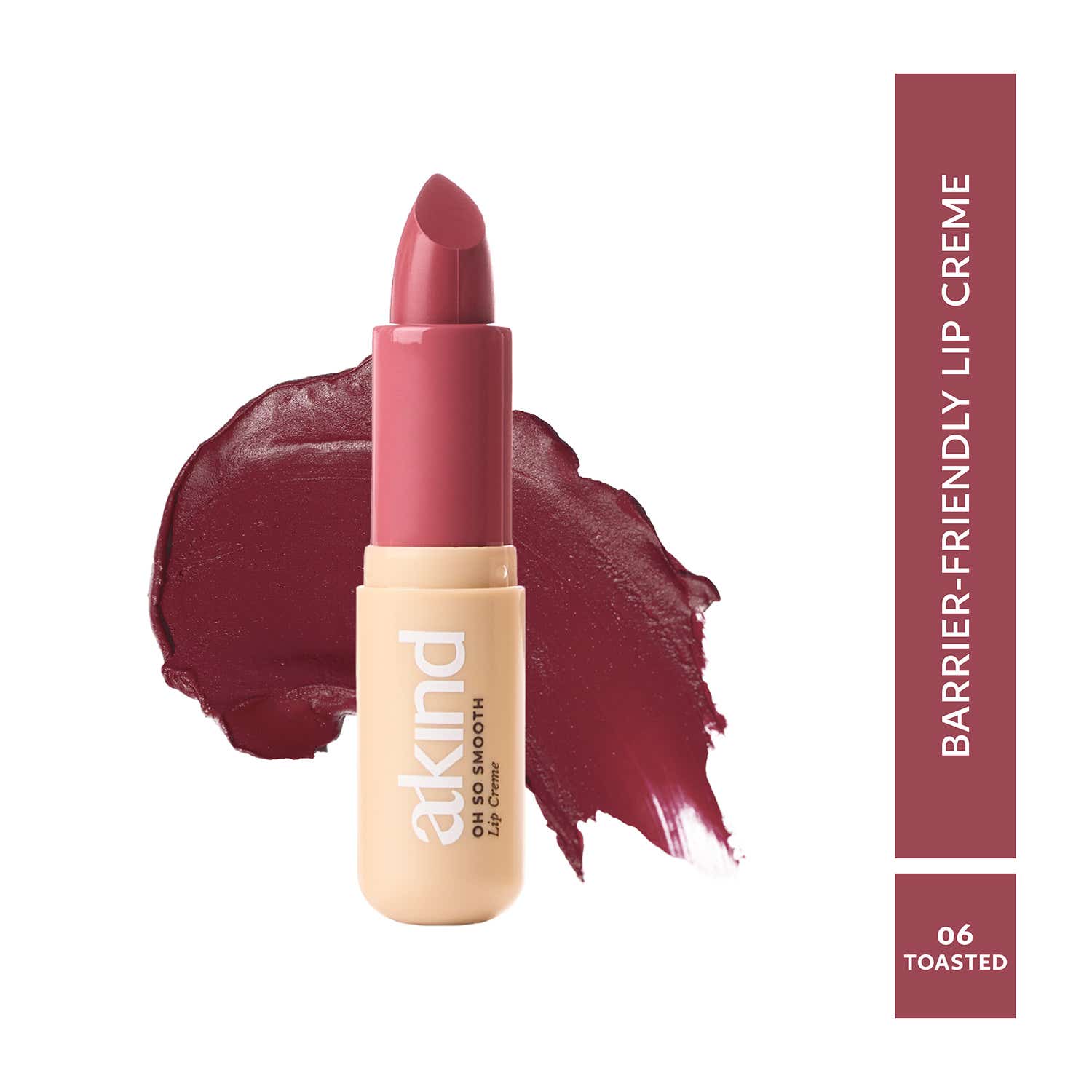 Akind | Akind Oh So Smooth Lip Creme 8-Hour Hydration & Lip Barrier-Friendly - Toasted (4.2 g)