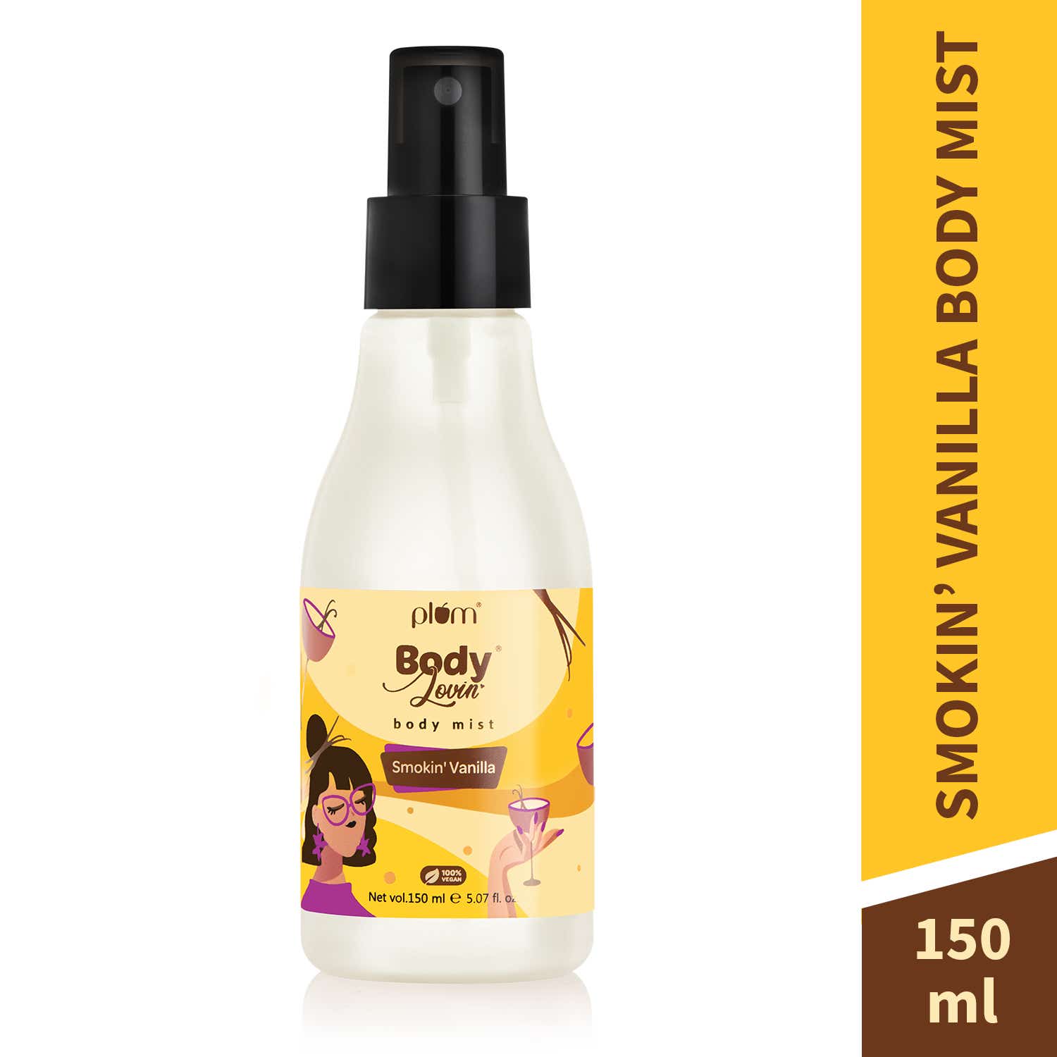 Plum | Plum BodyLovin' Smokin' Vanilla Body Mist|Long Lasting Sweet & Spicy Vanilla Scent For Women (150ml)