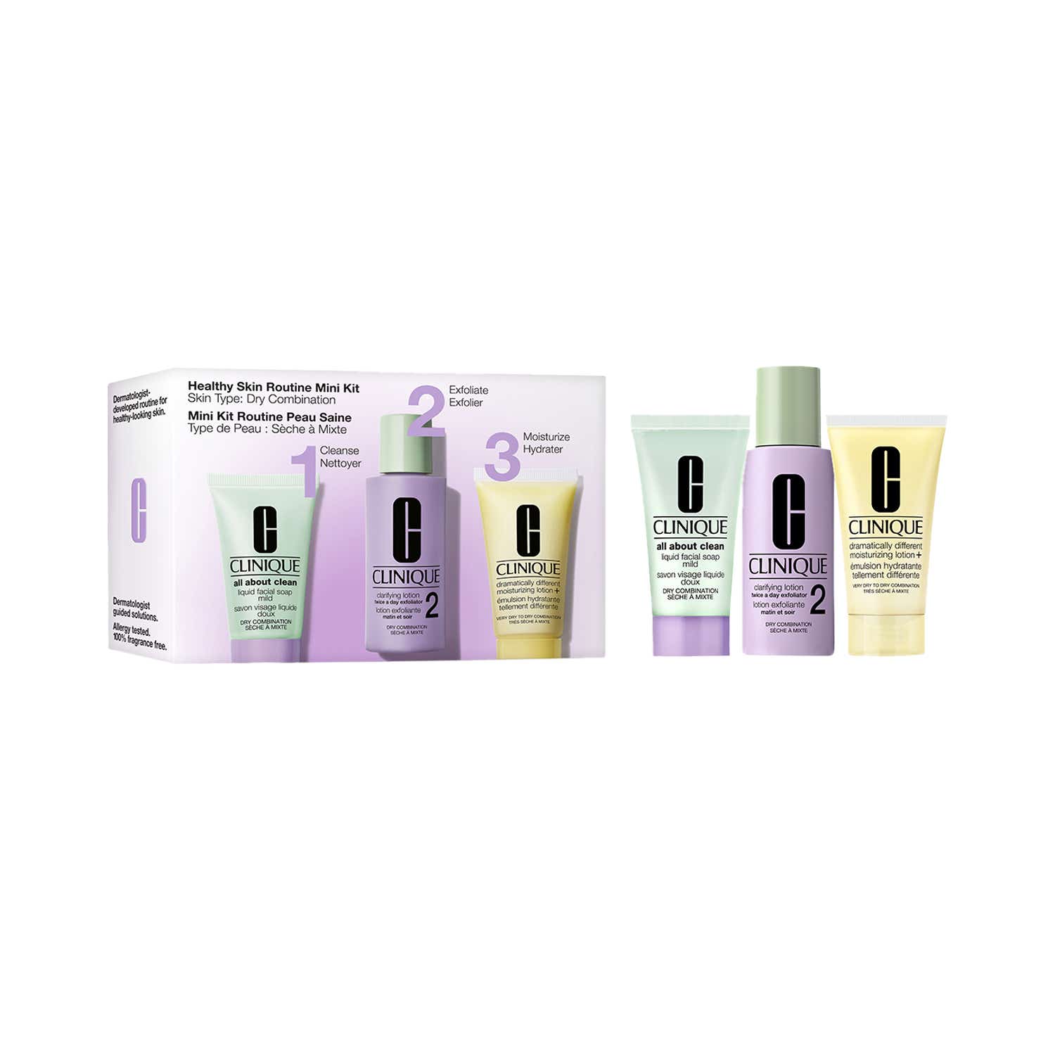CLINIQUE | CLINIQUE Healthy Skin Routine Mini 3-Step Kit for Dry Skin (3 pcs)