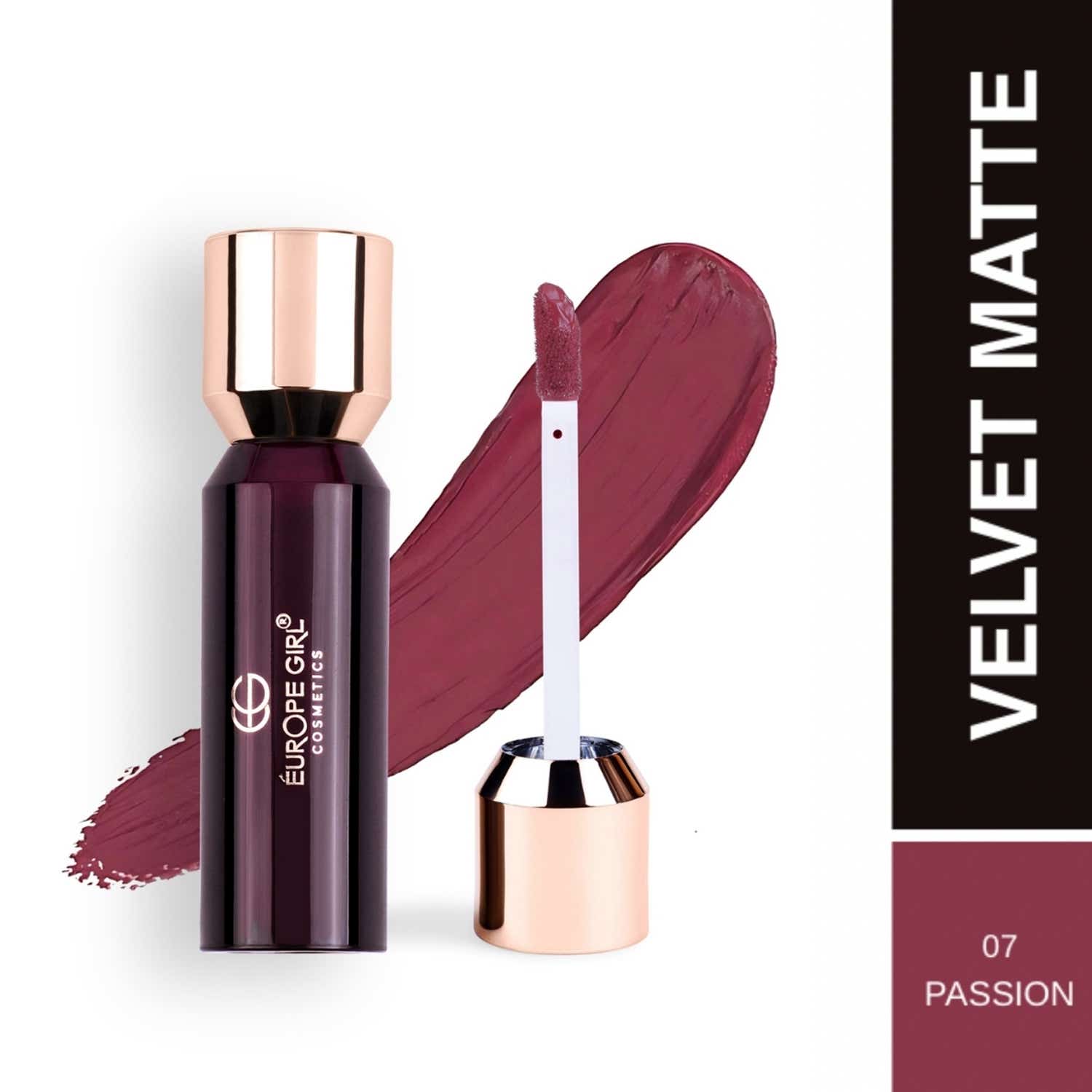 Europe Girl | Europe Girl Velvet Matte Liquid Lipstick - Passion 07 (3.5 g)