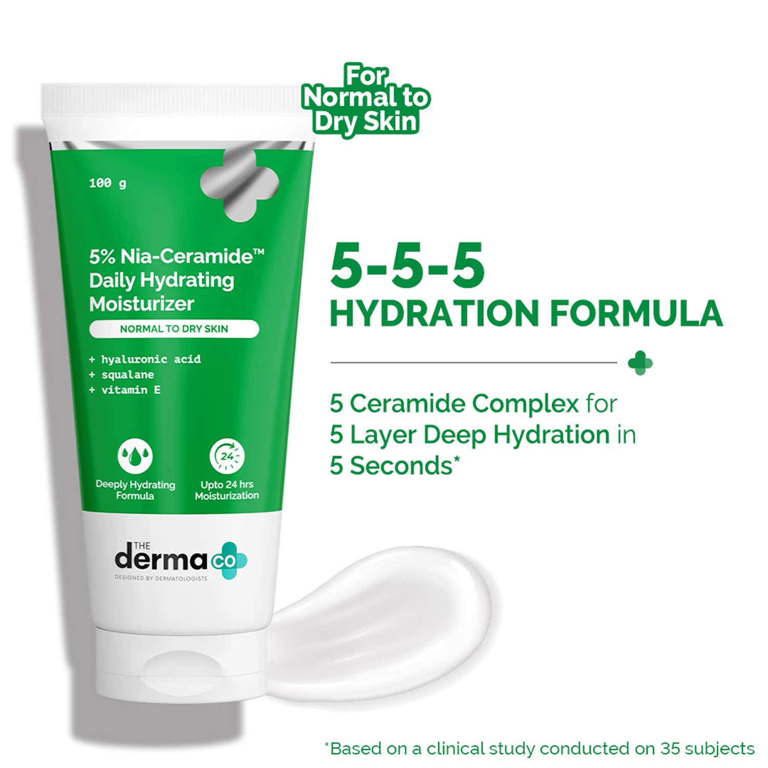 The Derma Co | The Derma Co 5% Nia-Ceramide Deep Moisturizing Cream (100 g)