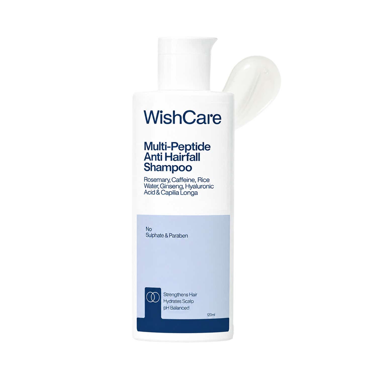 WishCare | WishCare Multi Peptide Anti Hairfall Shampoo with Rosemary Boosts Hair Growth (120 ml)