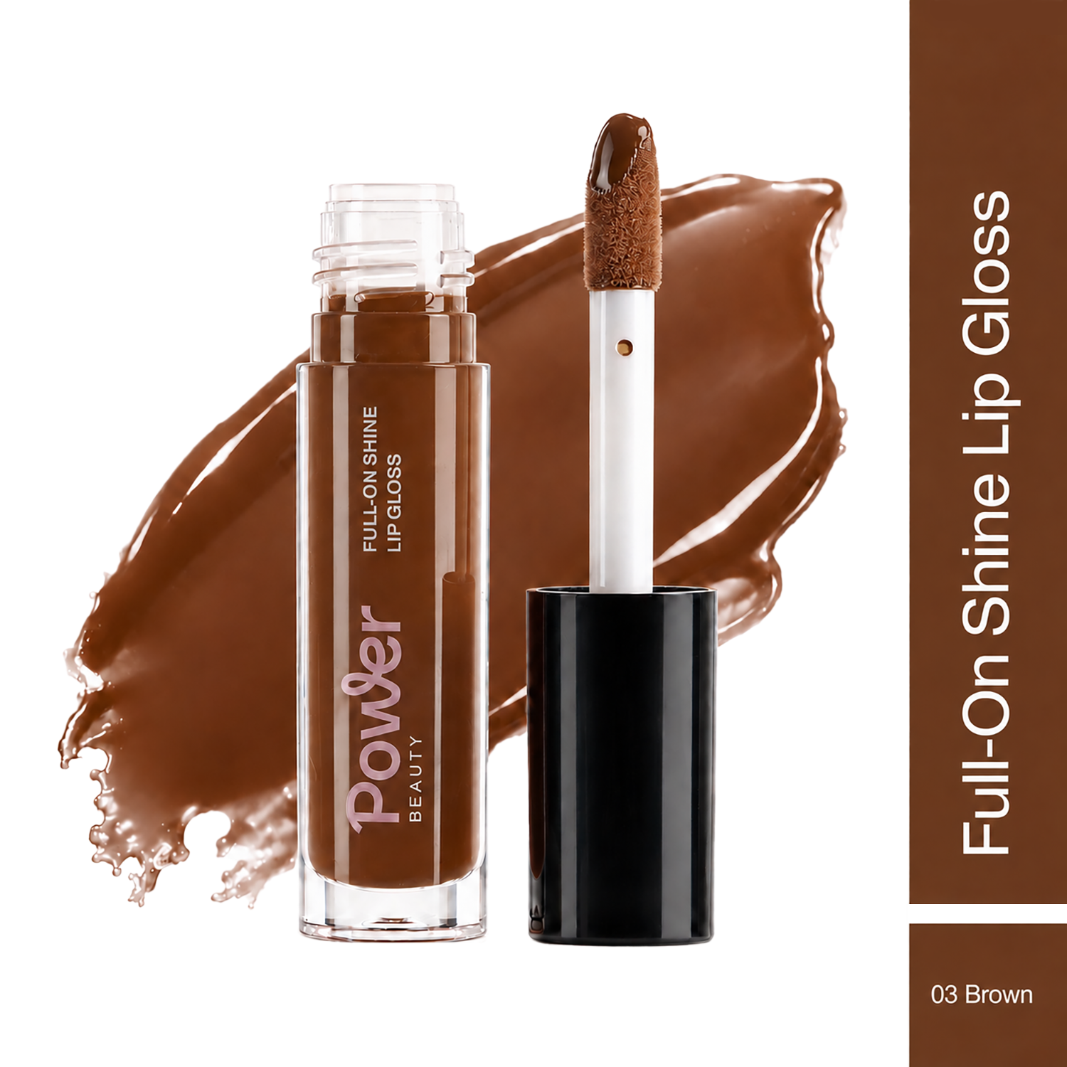 Power Beauty | Power Beauty Full-On Shine Lip Gloss - Brown 03 (4.5 ml)