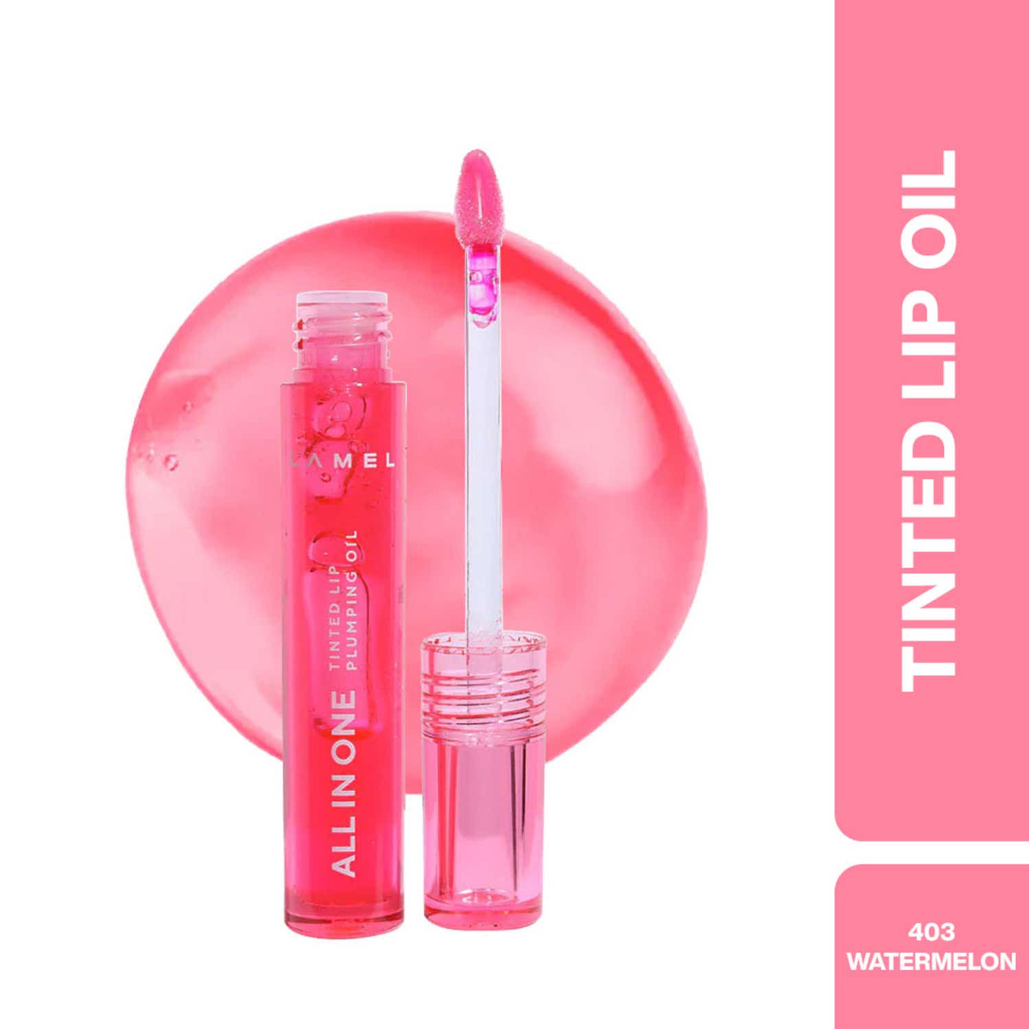 Lamel | Lamel All In One Lip Tinted Plumping Oil - 403 Watermelon (3 ml)