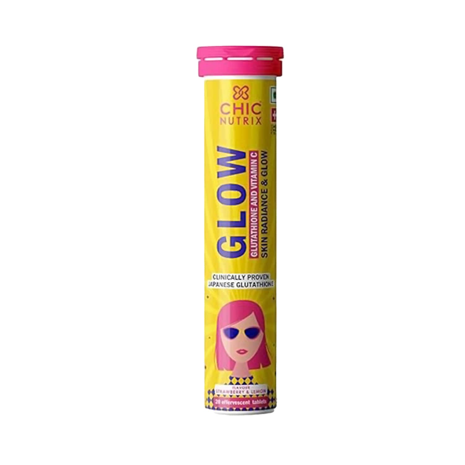 Chicnutrix | Chicnutrix Glow Glutathione & Vitamin C Tablets With Strawberry & Lemon Flavour (20pcs)