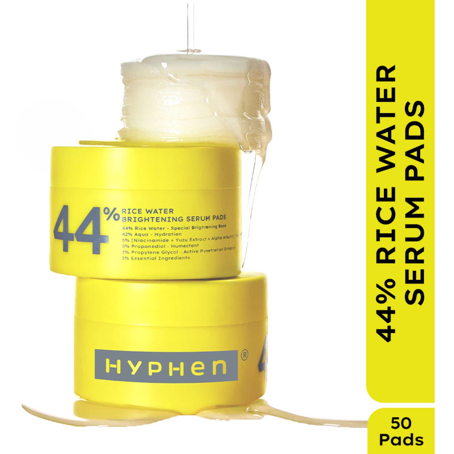 Hyphen | Hyphen 44% Rice Water Brightening Serum Pads (50 pcs)