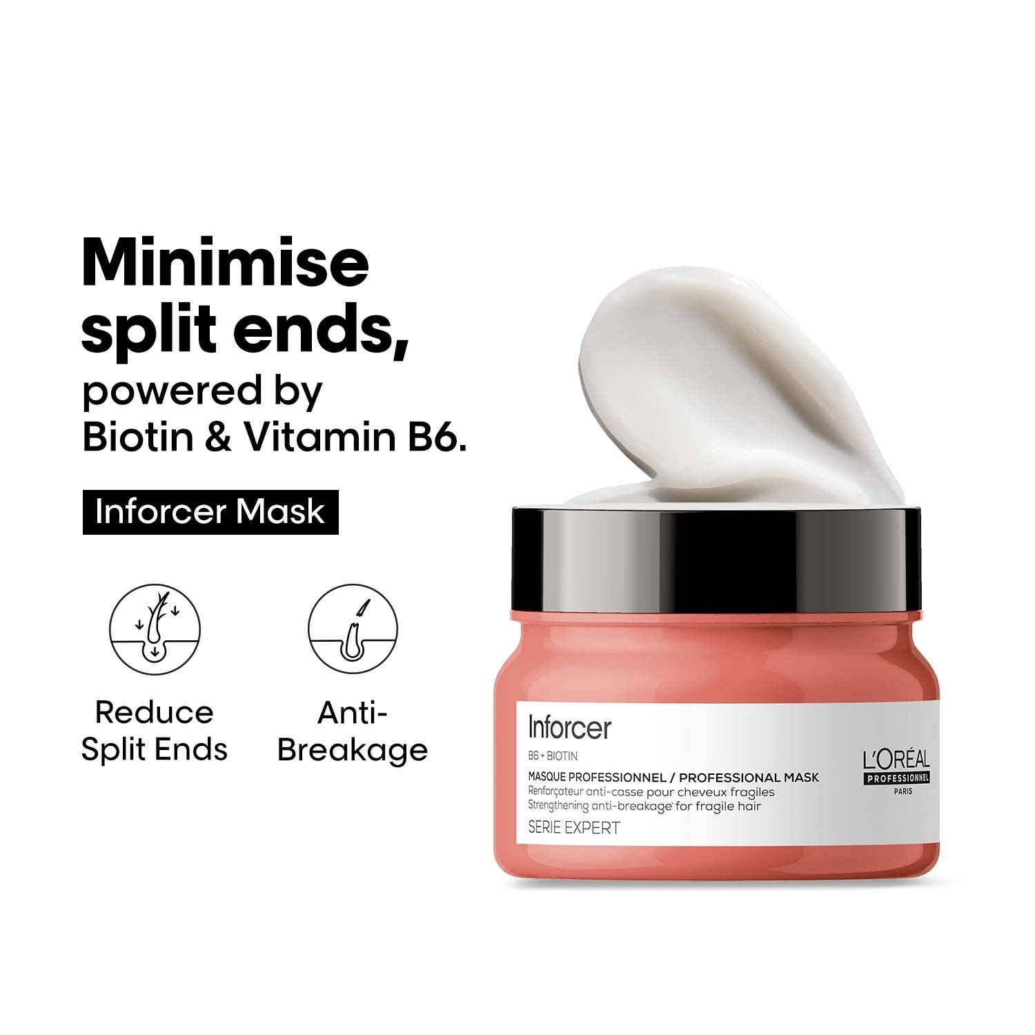 L'OREAL PROFESSIONNEL Inforcer Mask for Reduced Hair Breakage (250 ml) With Biotin & Vitamin B6