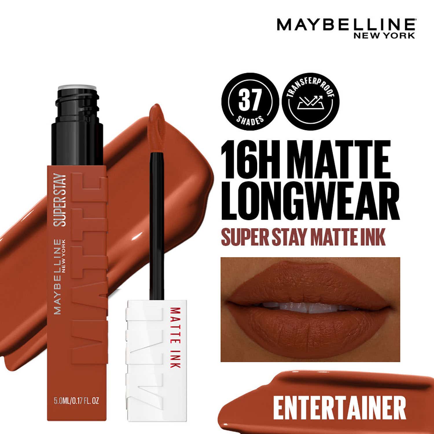 Maybelline New York | Maybelline New York Super Stay Matte Ink Liquid Lipstick - Entertainer (5 ml)