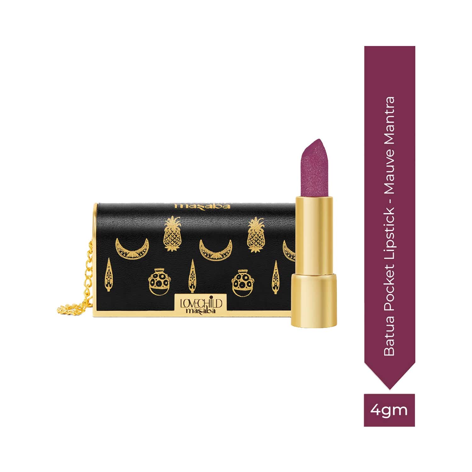 LoveChild Masaba | Lovechild Masaba Batua Pocket Lipstick Rich Satin Finish - Mauve Mantra (4 g)