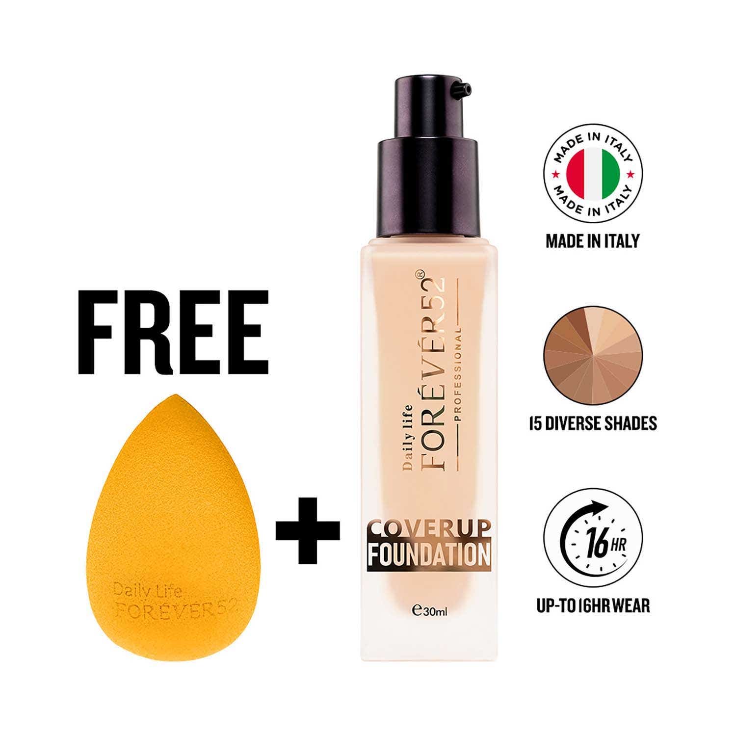Daily Life Forever52 | Daily Life Forever52 Coverup Foundation + Beauty Sponge - Creme 20.3 (2 pcs)