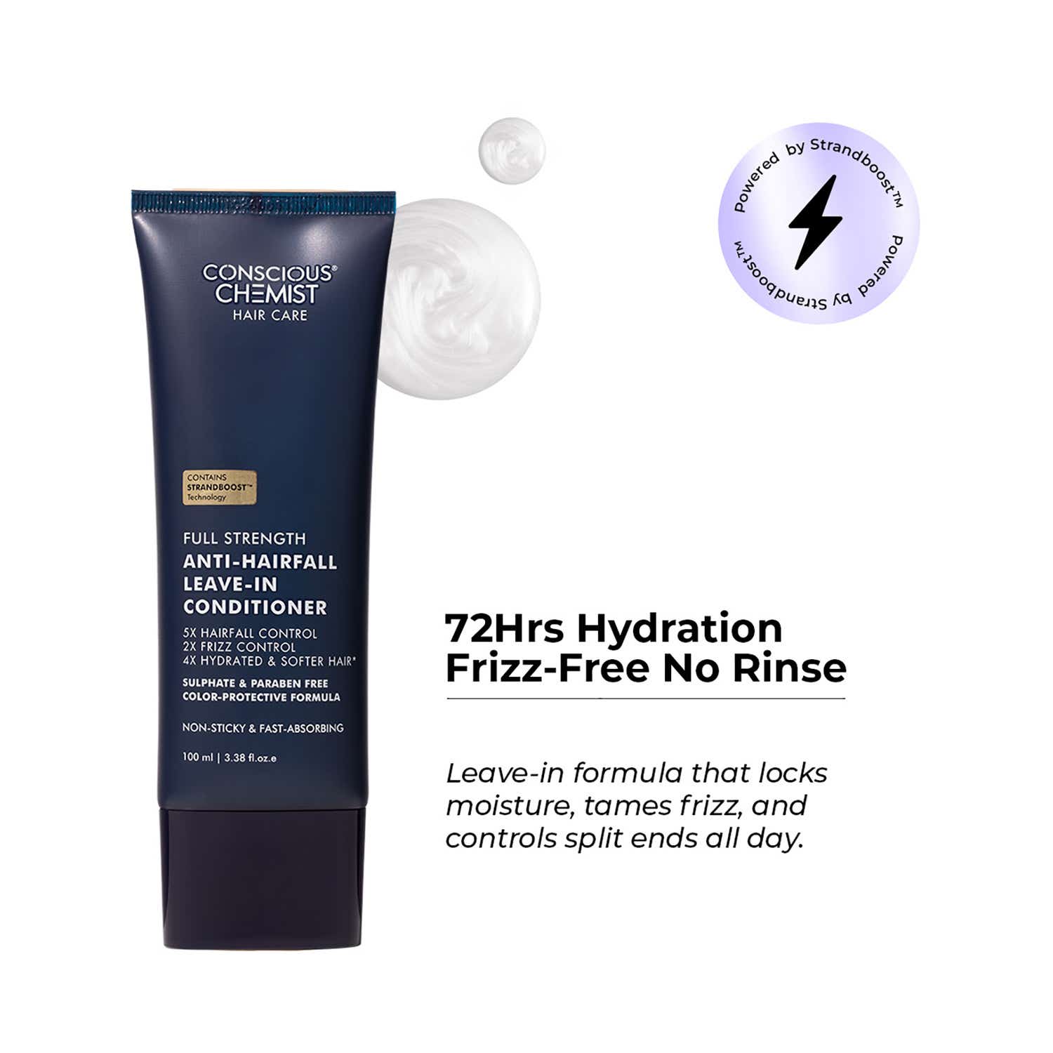 Conscious Chemist | Conscious Chemist Full Strength Anti-Hairfall Leave in Conditioner (100 ml)