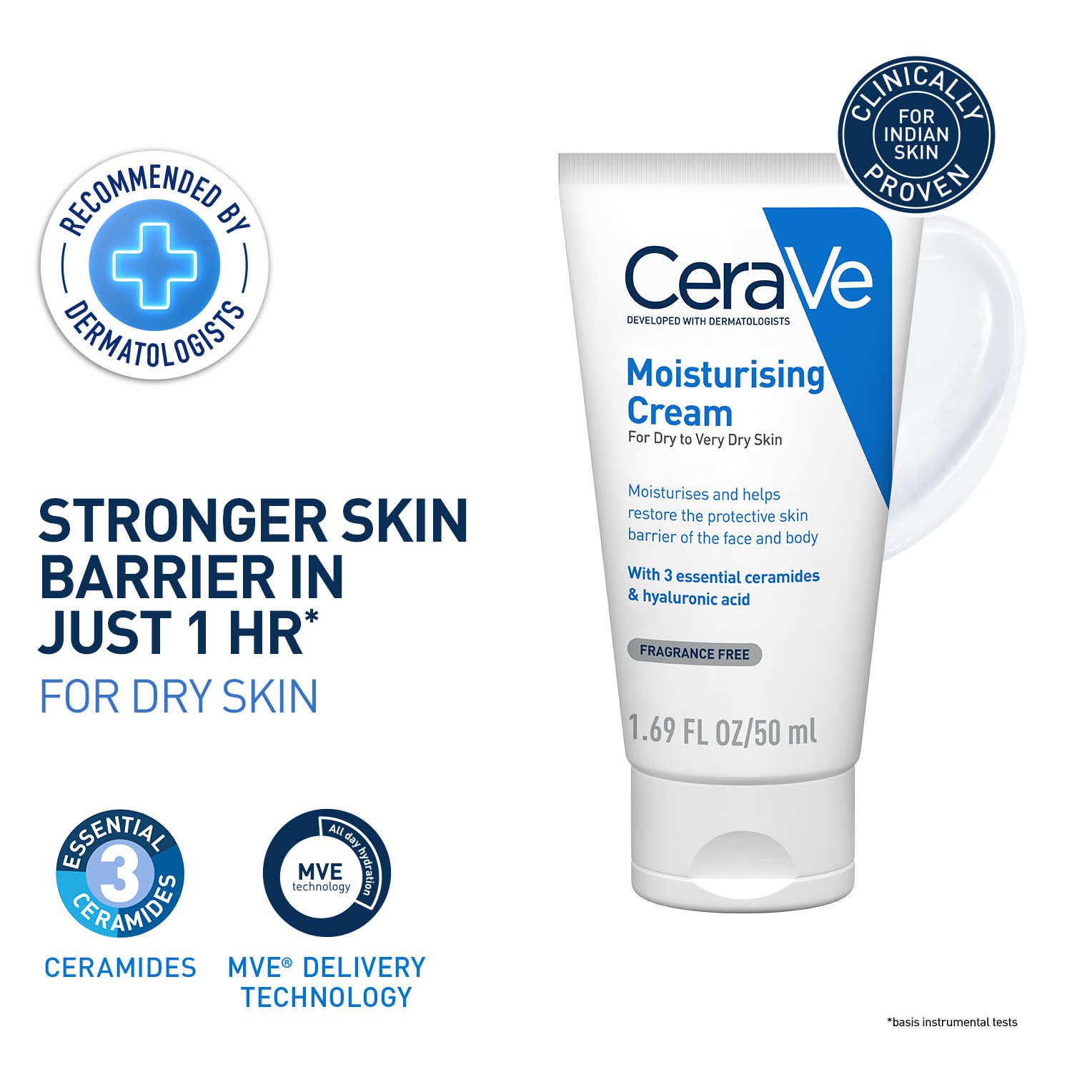 CeraVe | CeraVe Moisturizer Cream For Dry Skin & Barrier Repair (50 ml)