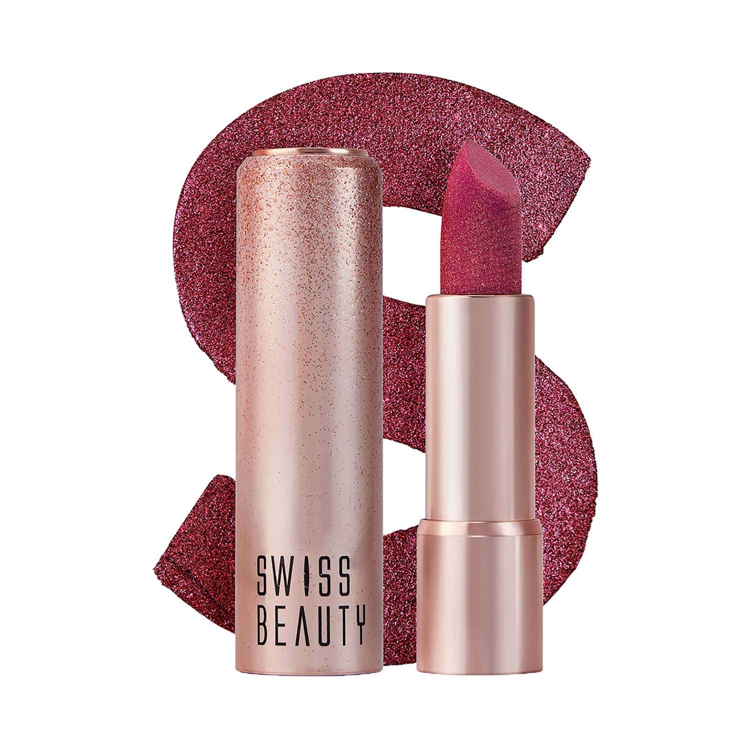 Swiss Beauty | Swiss Beauty More Than Glitter Lipstick - Glitter Rose (3 g)