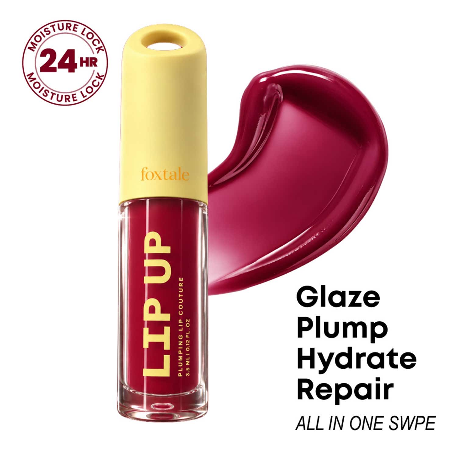 Foxtale | Foxtale Plumping Ceramide Lip Balm for Hydrated & Smooth Lips with Gloss Finish - Guava (3.5 ml)