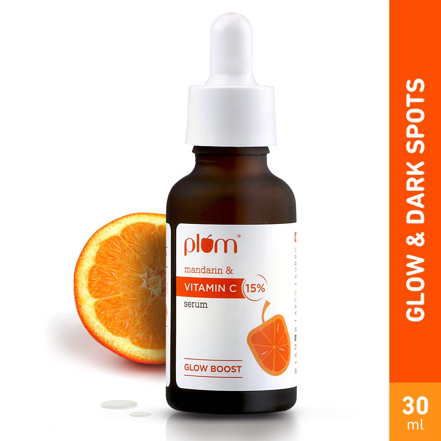 Plum | Plum 15% Vitamin C Glow Face Serum Dermat Tested Fight Dark Spots, Pigmentation & Dull Skin (30ml)