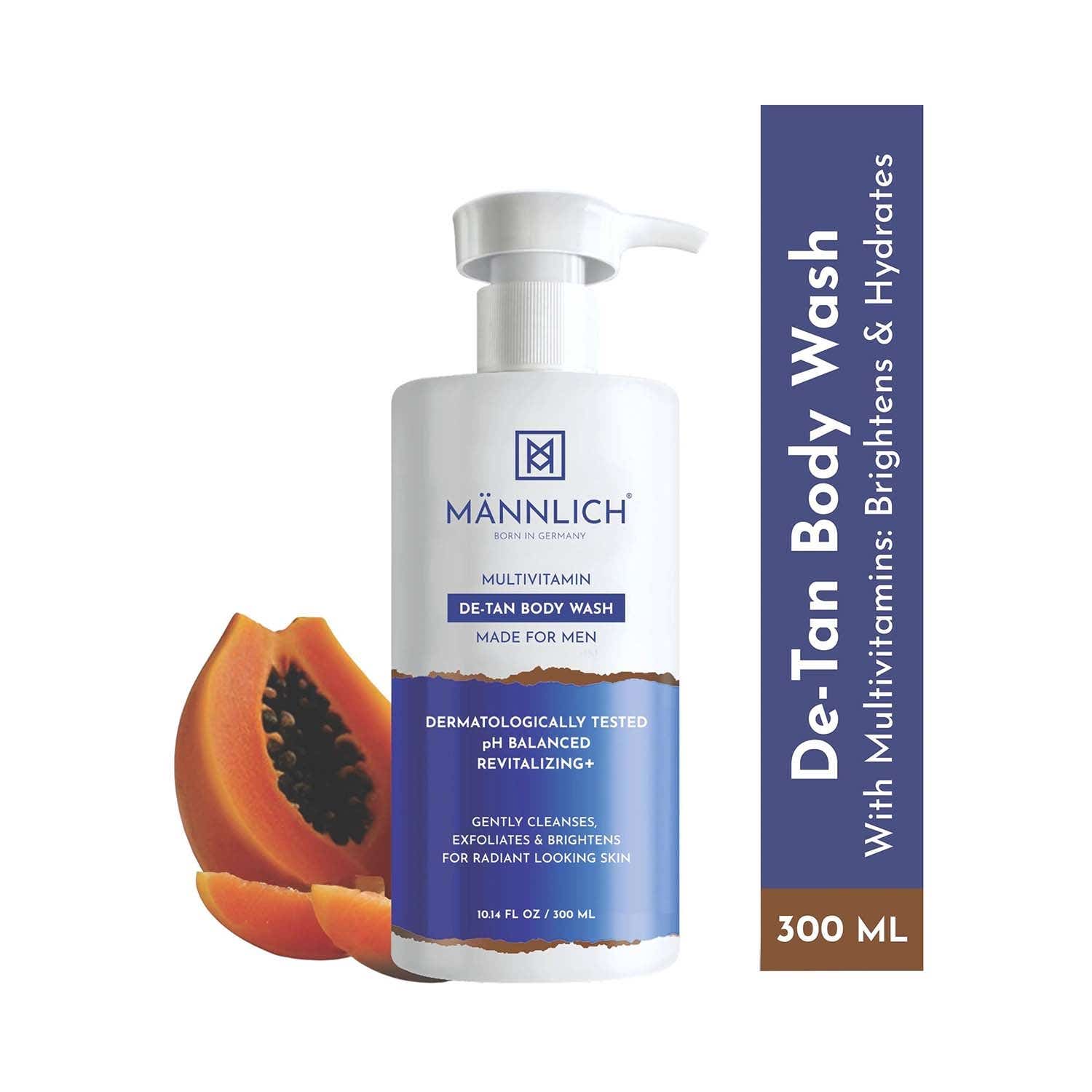 Mannlich | Mannlich Multivitamin 2% Kojic Acid Body Wash for Tan Removal & Brightening (300 ml)