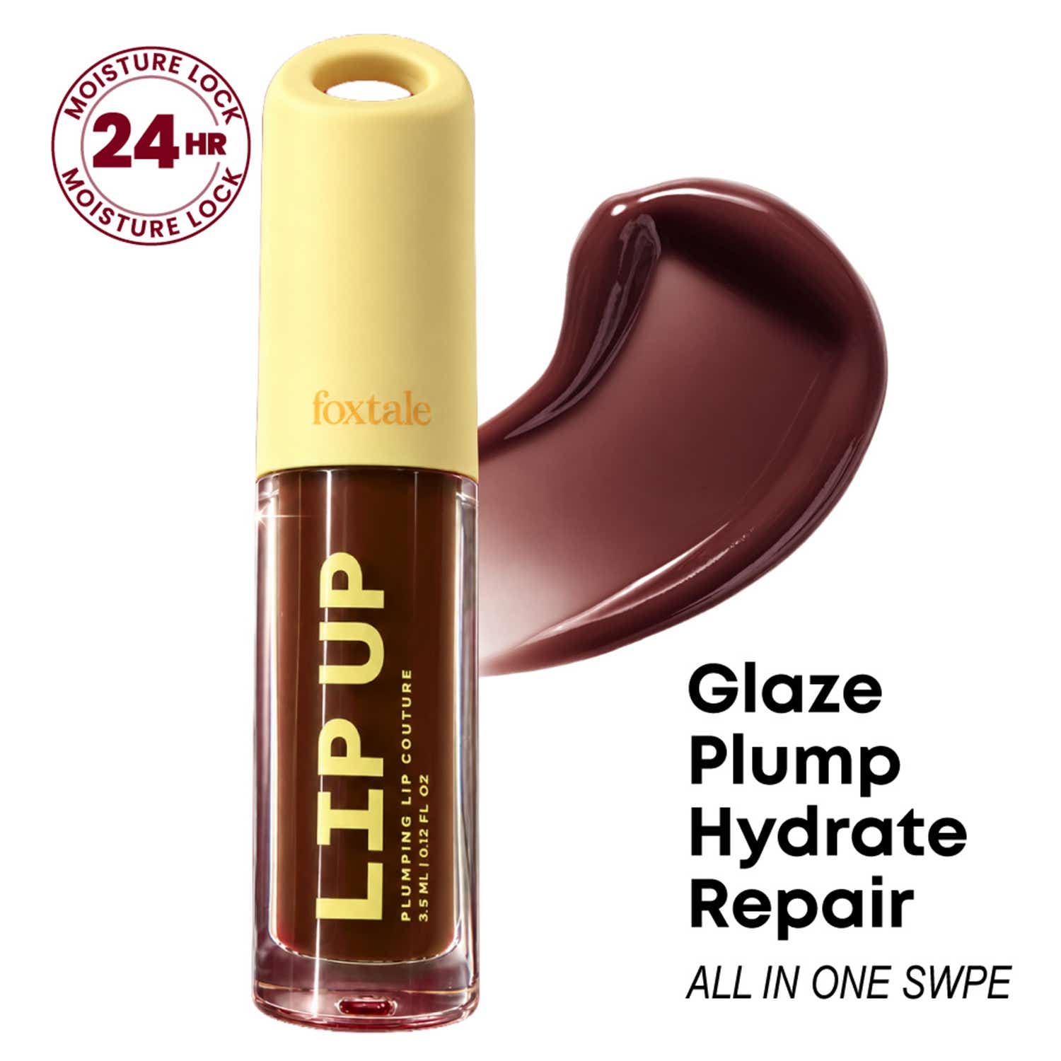 Foxtale | Foxtale Plumping Ceramide Lip Balm for Hydrated & Smooth Lips with Gloss Finish - Cacoa (3.5 ml)