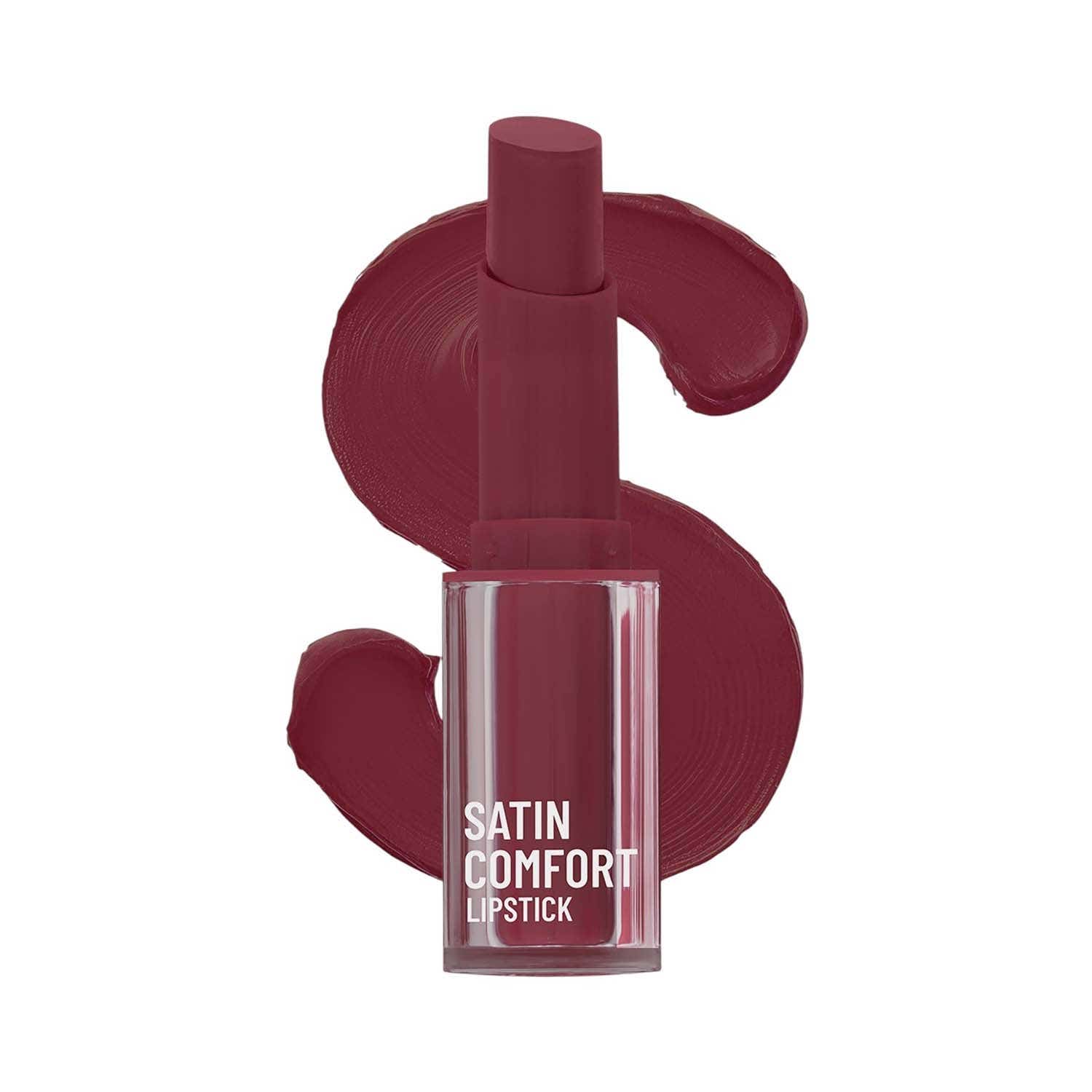 Swiss Beauty | Swiss Beauty Satin Comfort Lipstick - Wine Stain (3 g)
