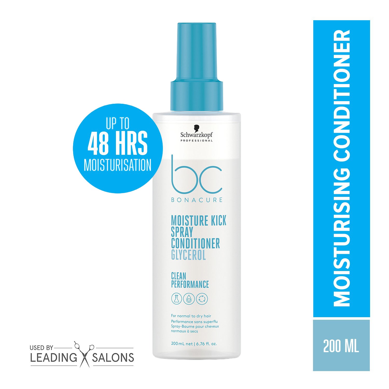 Schwarzkopf Professional | Schwarzkopf Professional Bonacure Moisture Kick Spray Conditioner With Glycerol For Dry Hair (200ml)