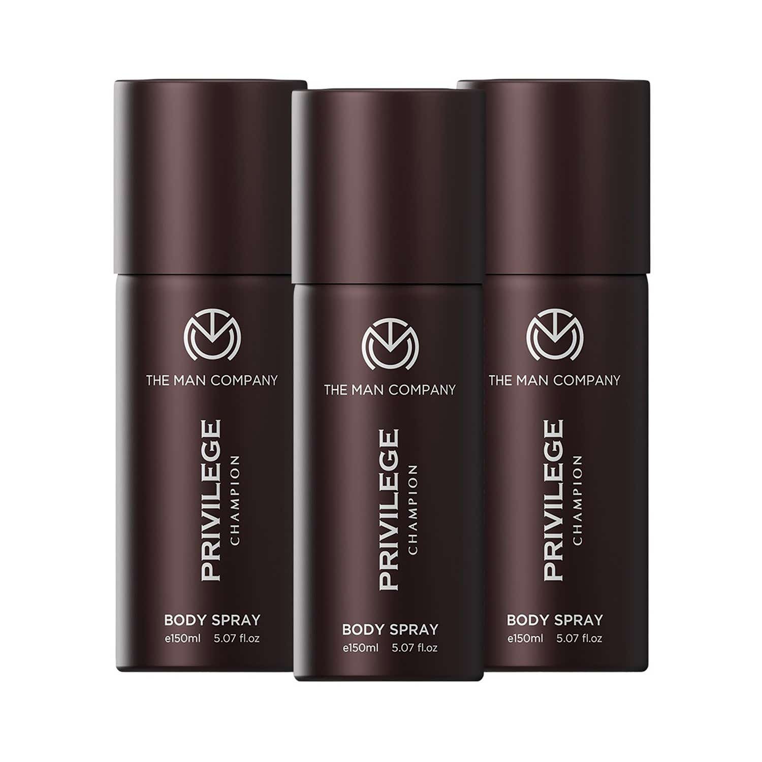 The Man Company | The Man Company Privilege Champion Deodorant Combo for Men (3 pcs)