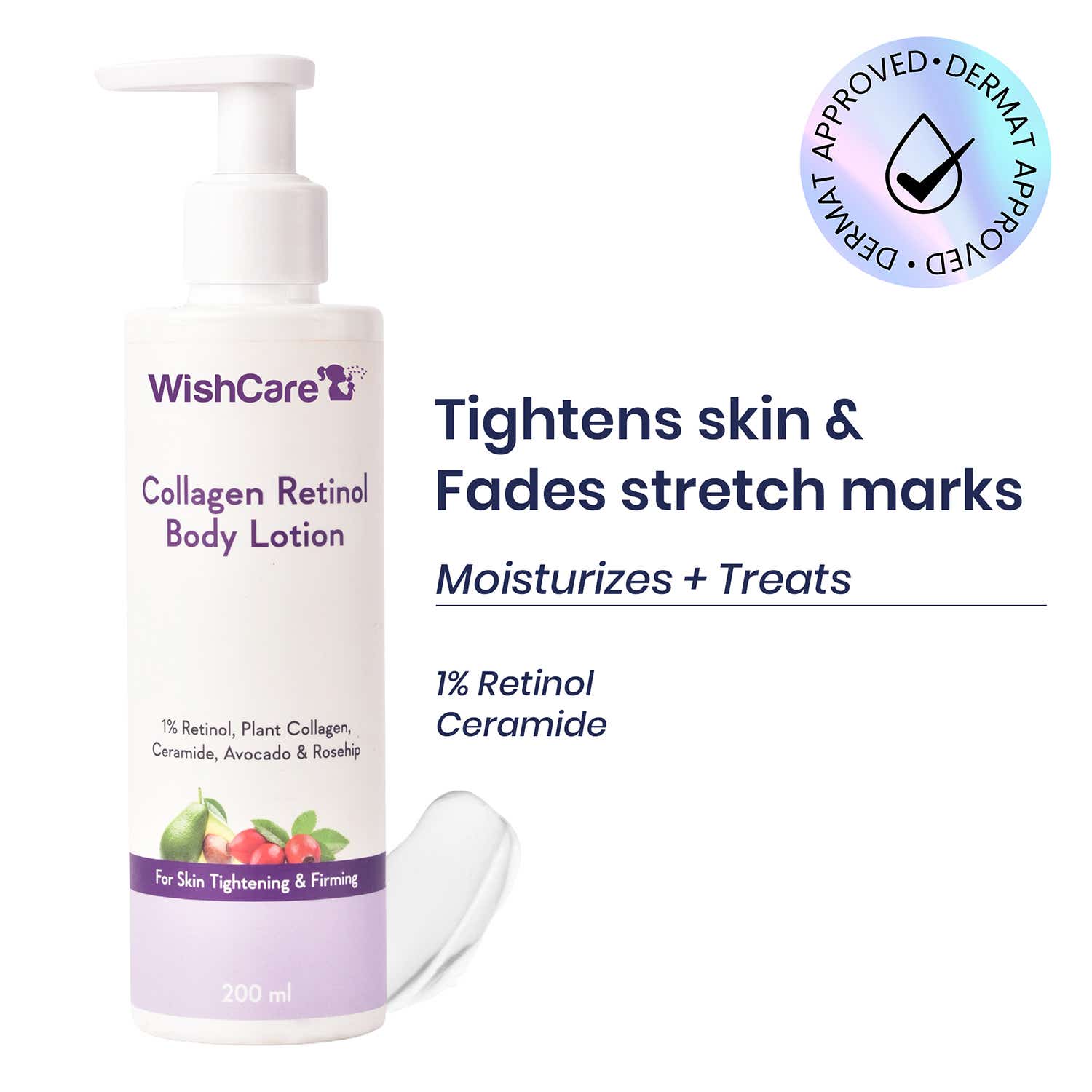 WishCare | WishCare Collagen 1% Retinol Anti Ageing Body Lotion With Niacinamide For Skin Tightening (200 ml)
