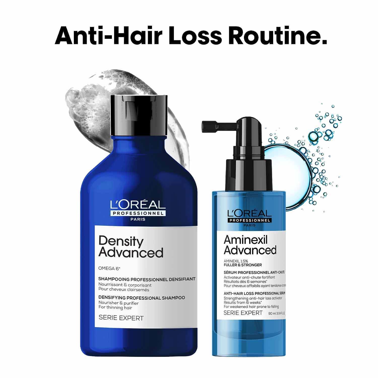 L'OREAL PROFESSIONNEL | L'OREAL PROFESSIONNEL Anti-Hair Loss Regime-Density Advanced Shampoo(300ml)Aminexil Advanced Combo