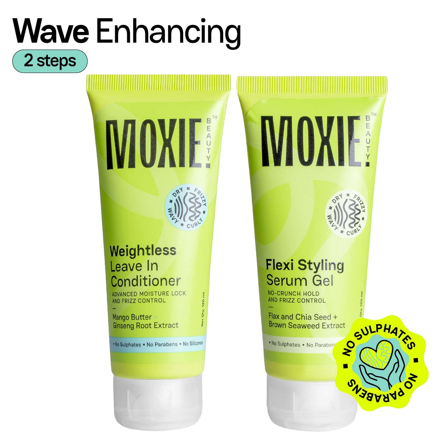 Moxie Beauty | Moxie Beauty Wavy Vibe Setter Duo - Weightless Leave-in Conditioner & Flexi Styling Serum Gel