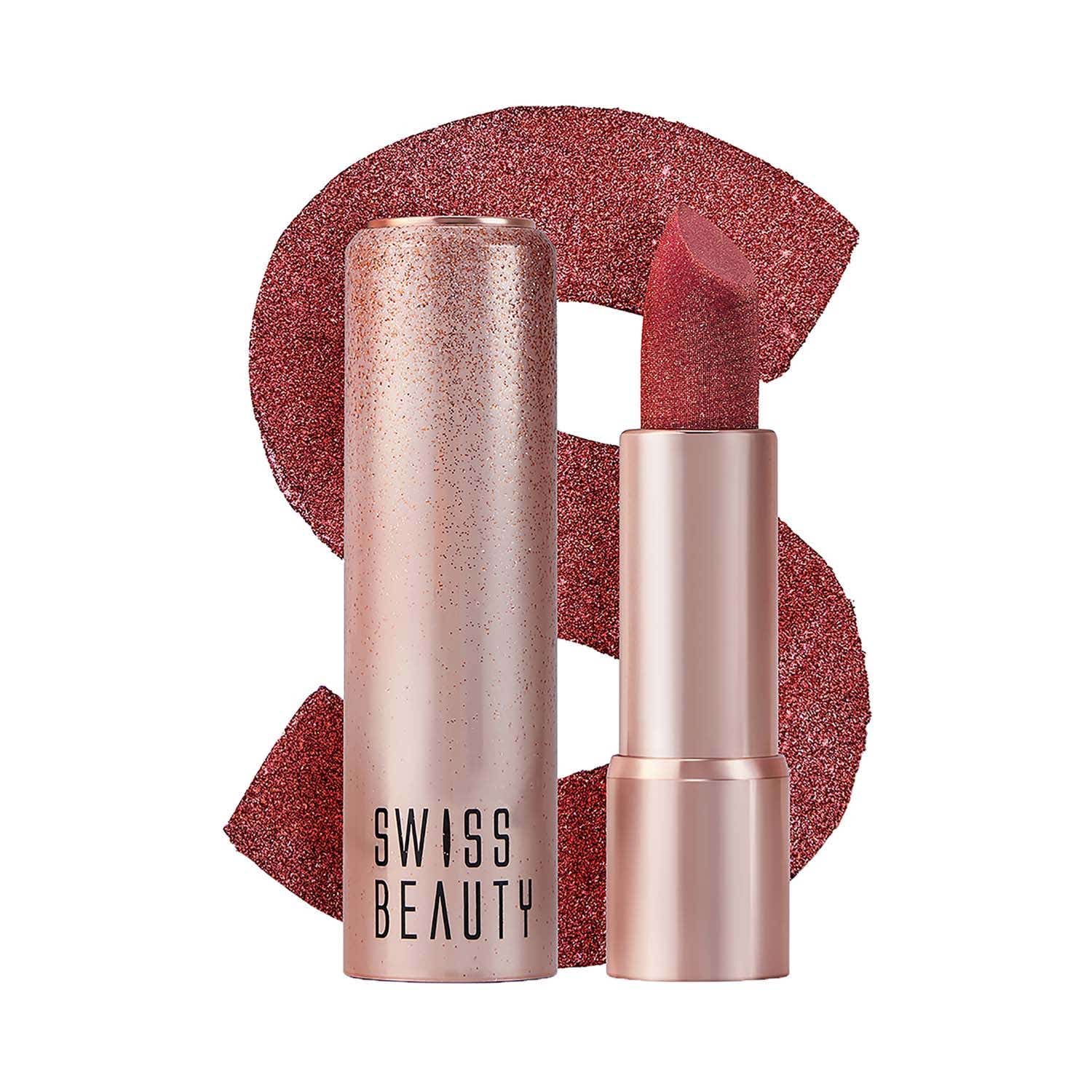 Swiss Beauty | Swiss Beauty More Than Glitter Lipstick - Shine Mauve (3 g)