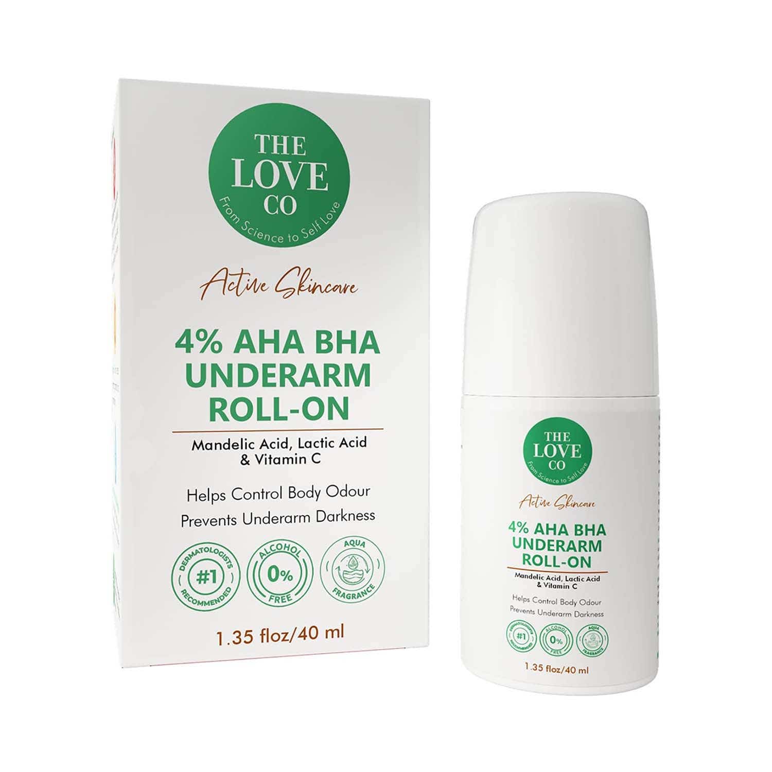 THE LOVE CO. | THE LOVE CO. 4% Aha Bha Underarm Roll On (40 ml)