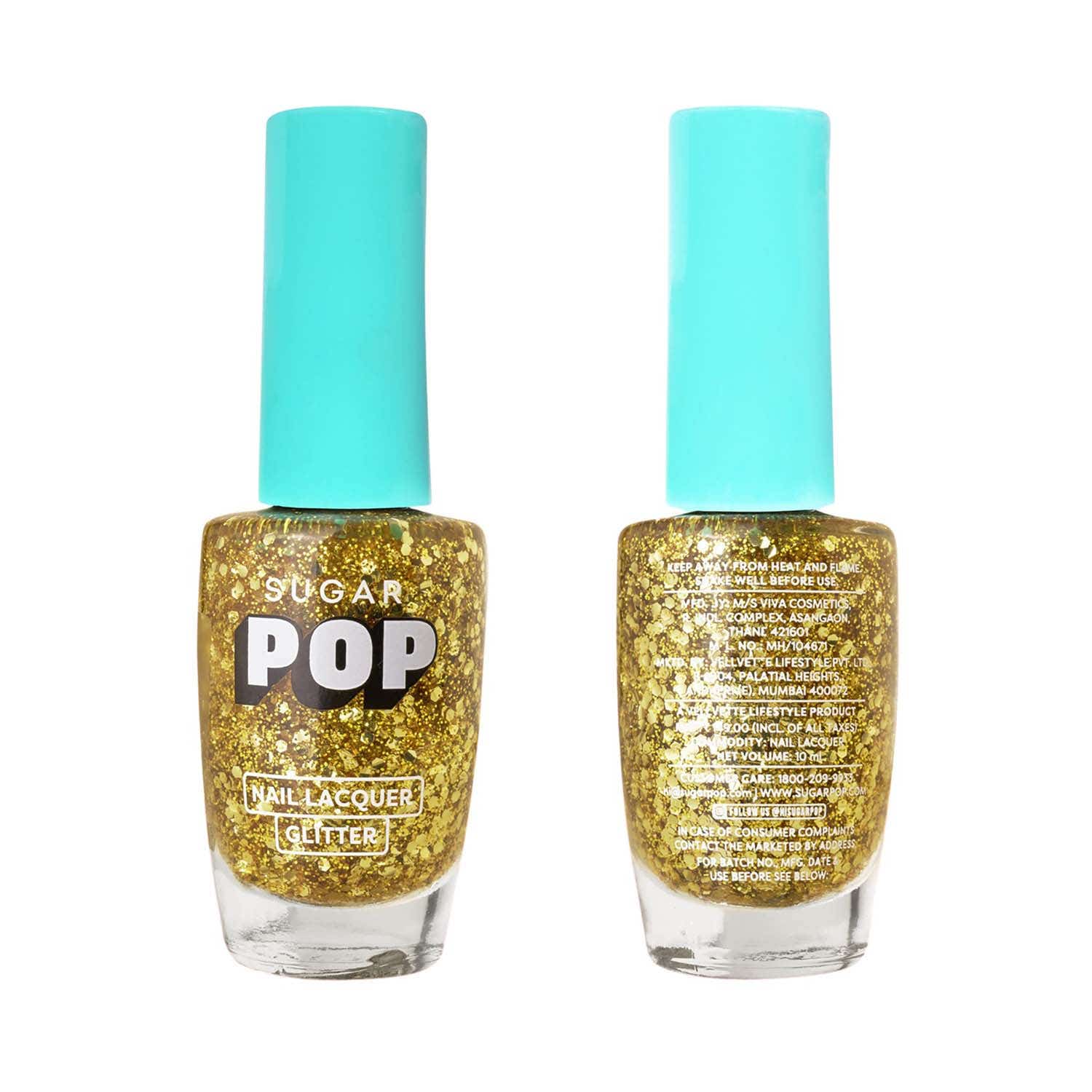 SUGAR POP | SUGAR POP Nail Lacquer Glitter - 10 Gold Rush (10 ml)