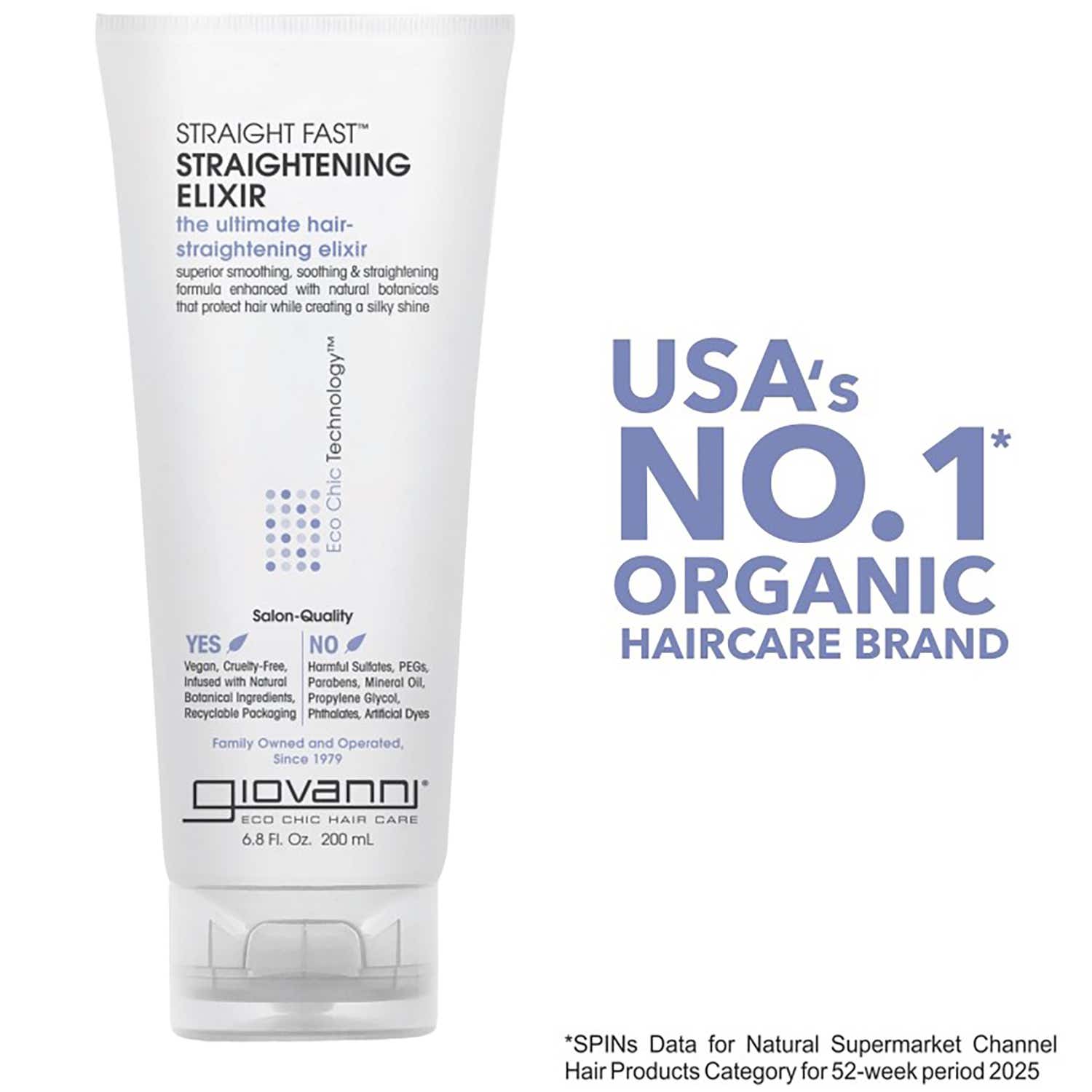 Giovanni | Giovanni Organic Straight Fast! Hair Straightening Elixir (200ml)