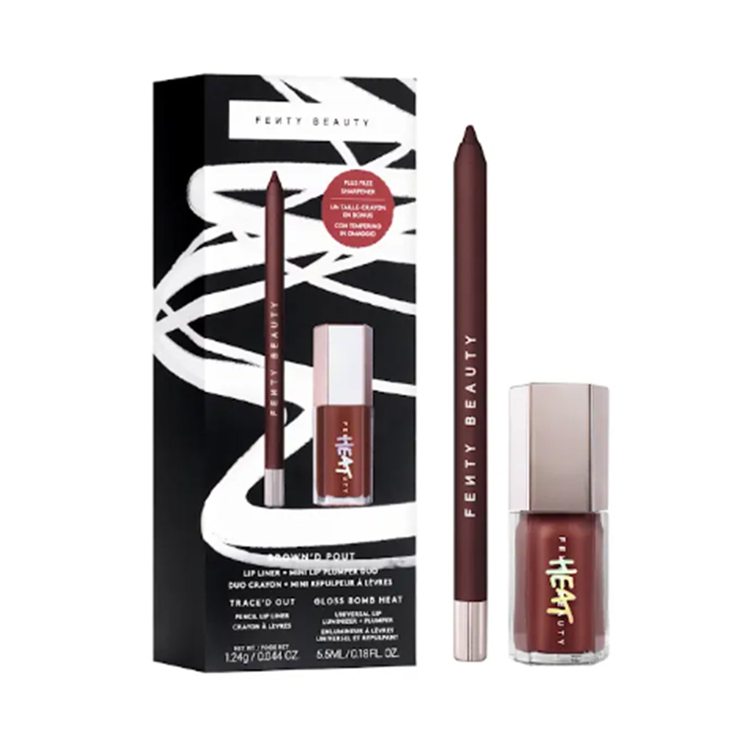 FENTY BEAUTY | Fenty Beauty Brown'D Pout Lip Liner + Mini Lip Plumper Duo