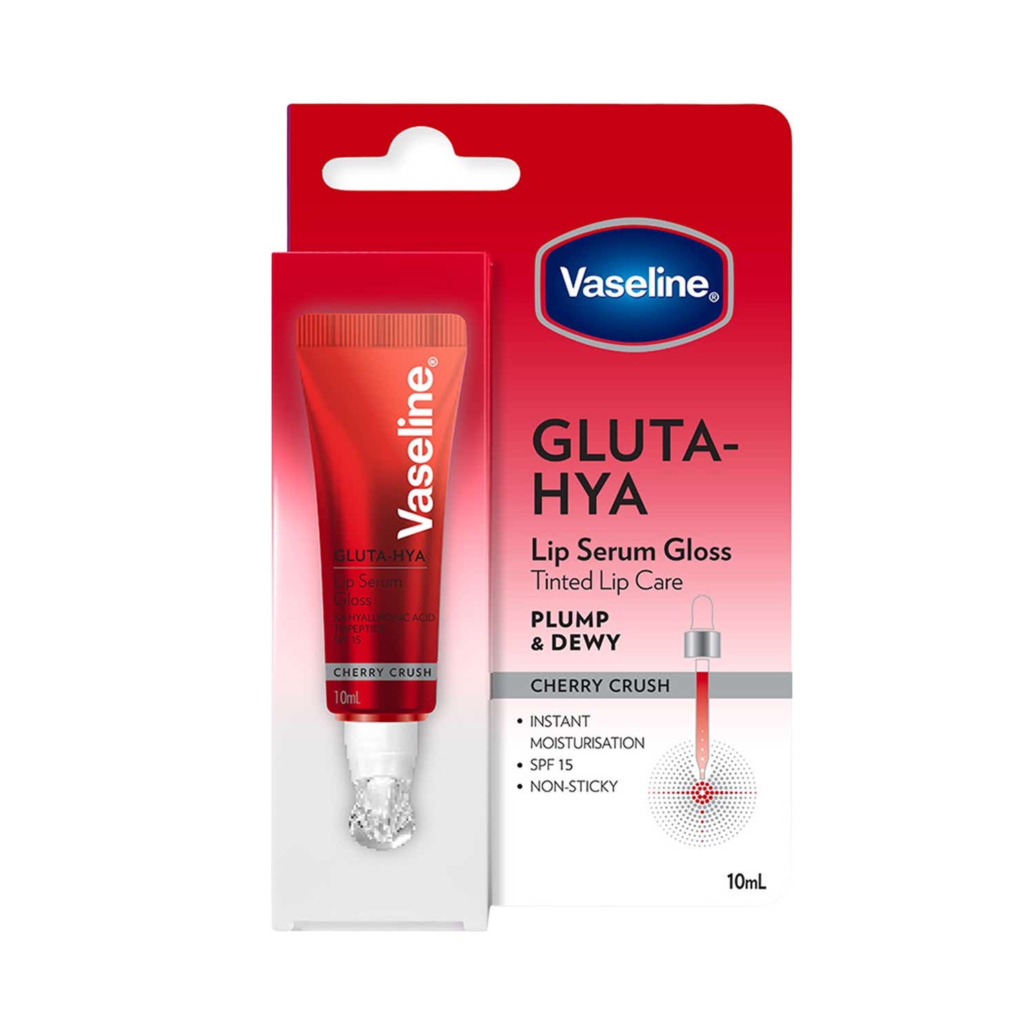 Vaseline | Vaseline Gluta-Hya Lip Serum Gloss - Cherry Crush (10 ml)