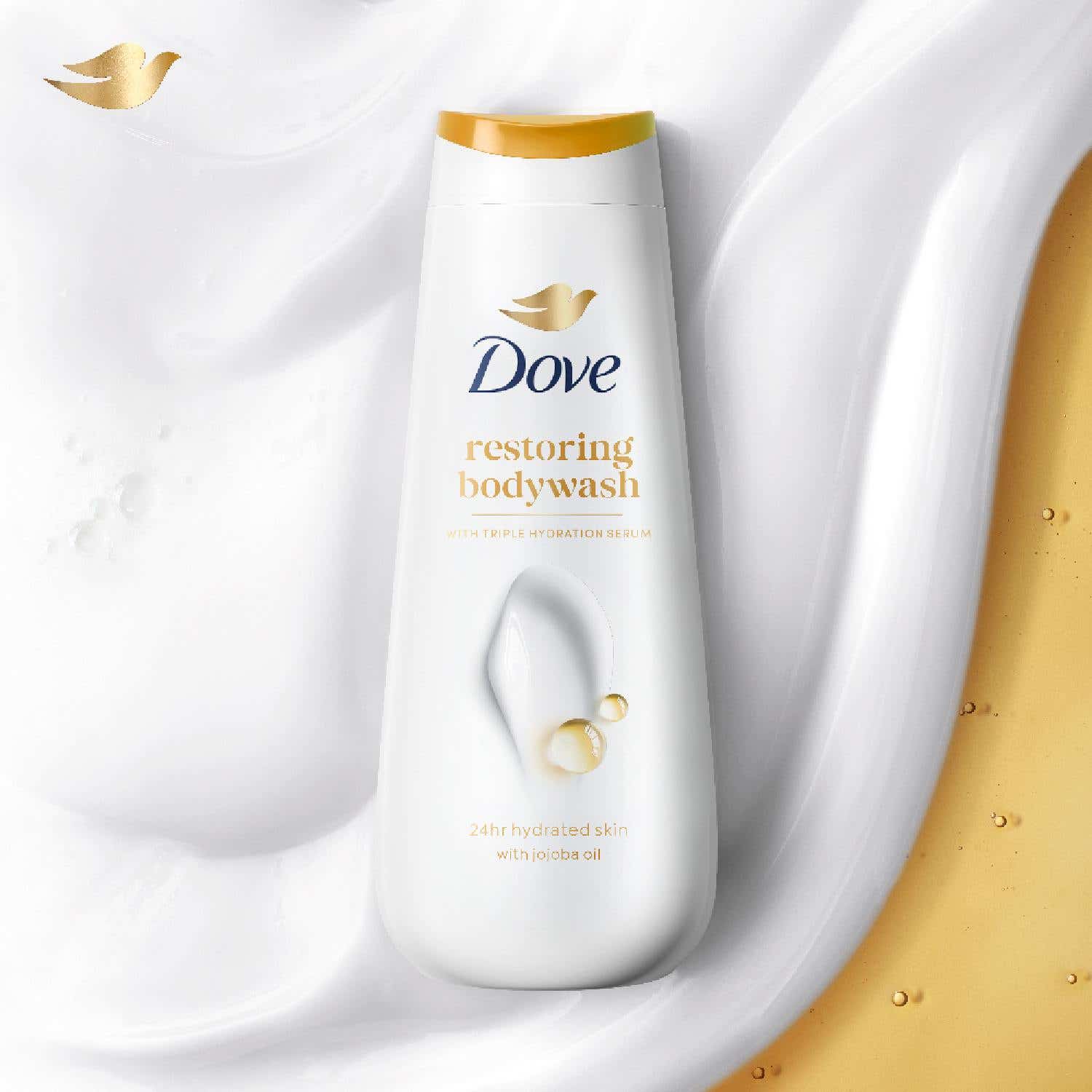 Dove | Dove Restoring Bodywash, With Triple Hydration Serum, Body Wash, For Soft Hydrated Skin (300 ml)
