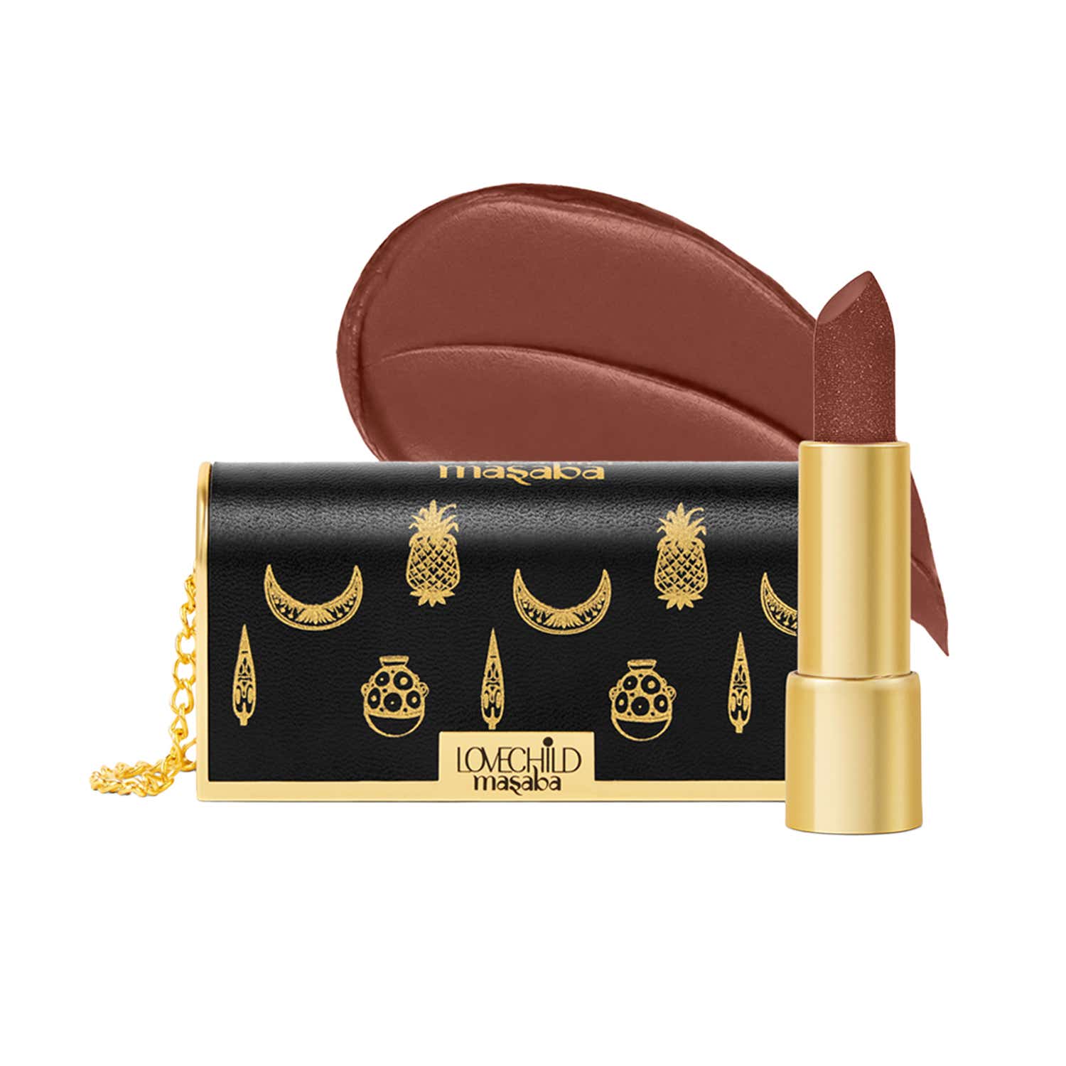 LoveChild Masaba | LoveChild Masaba Batua Pocket Lipstick Rich Satin Finish - Spicy Imli (4 g)